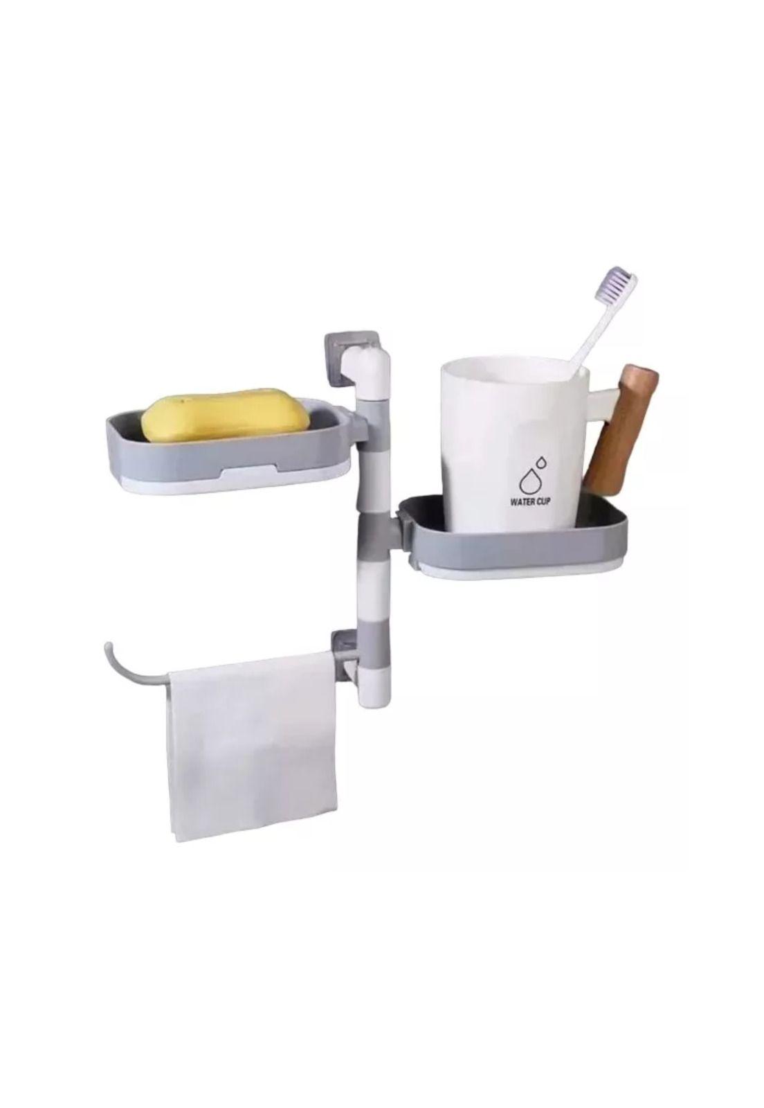 Soporte Organizador Giratorio Repisa Jabonera Toallas Baño-2