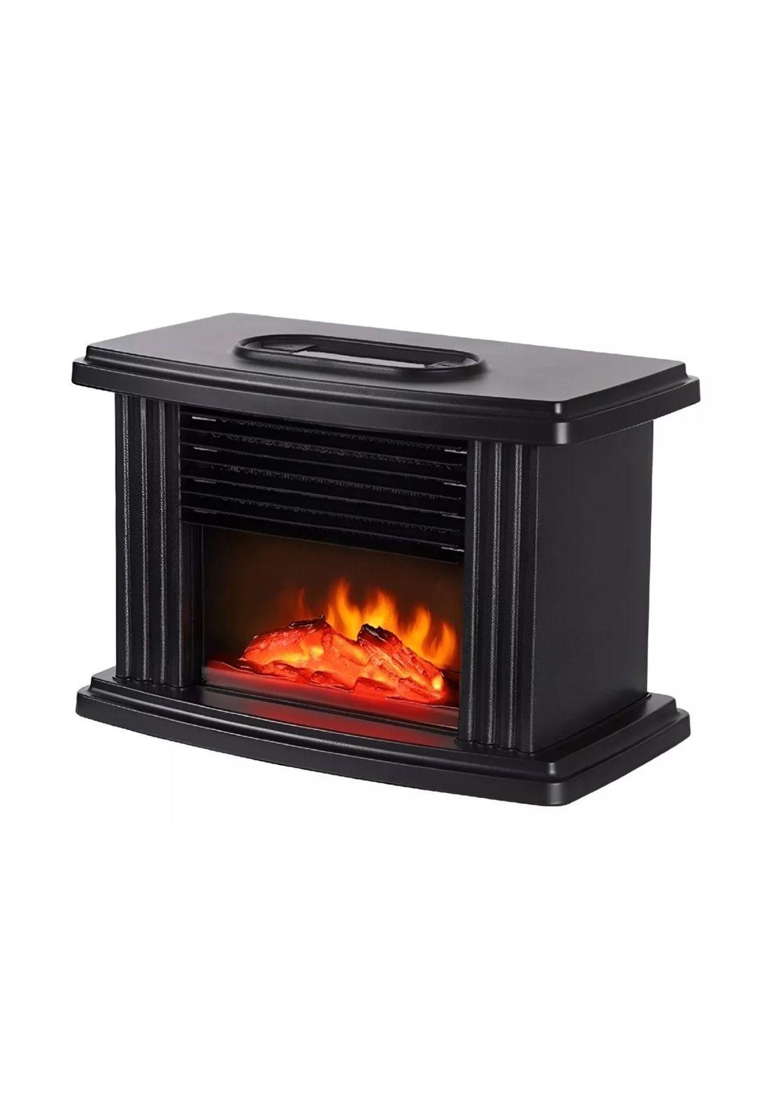Calefactor Estufa Eléctrica Termoventilador Diseño Chimenea Negro-0
