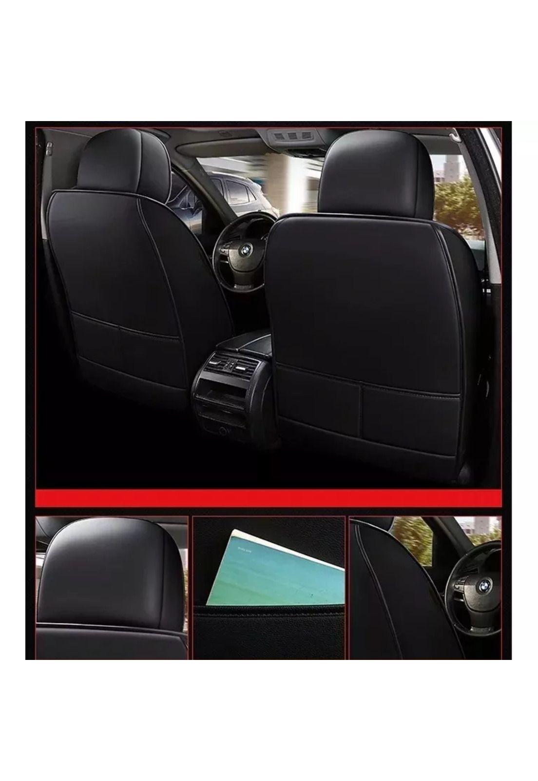 Kit Fundas Cubre Asiento Eco Cuero Auto Almohadilla Luxury-4