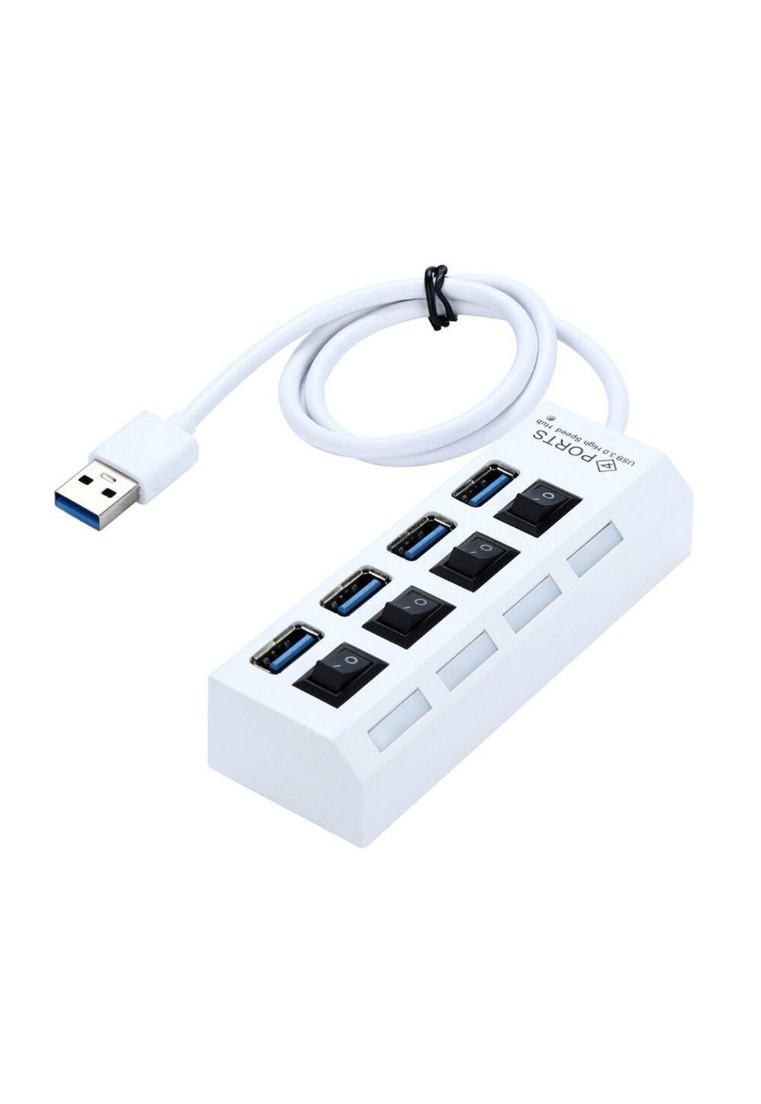 Hub USB 2.0 Switch 4 Puertos Blanco-0
