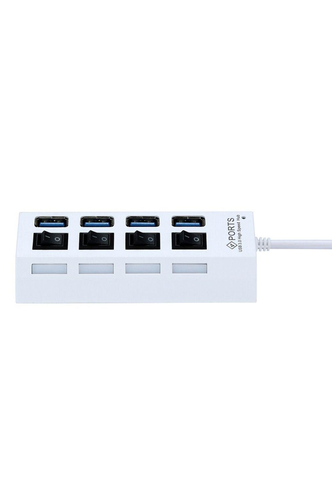 Hub USB 2.0 Switch 4 Puertos Blanco-1