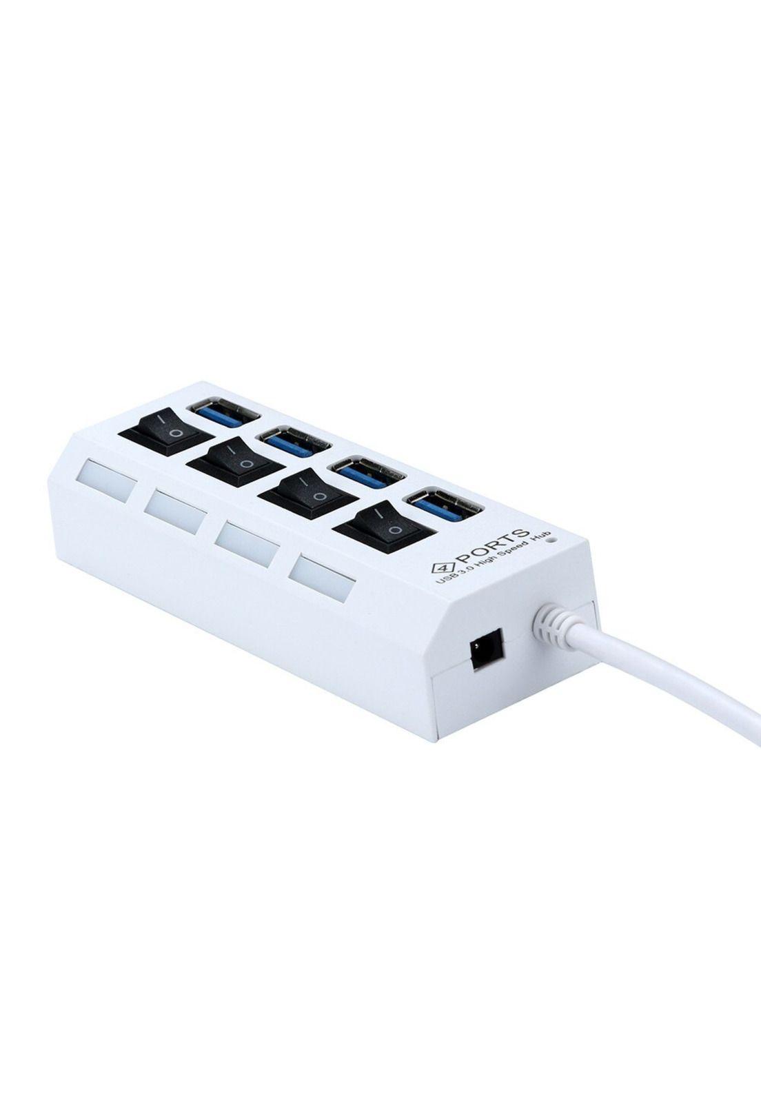 Hub USB 2.0 Switch 4 Puertos Blanco-2