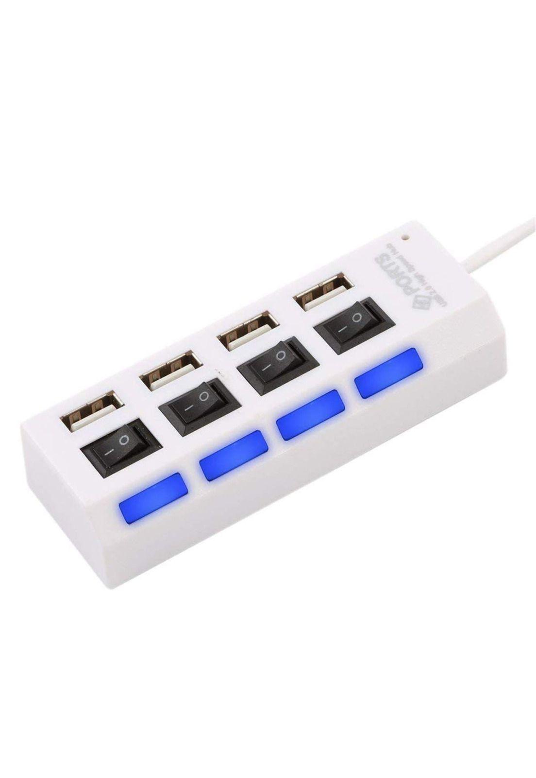 Hub USB 2.0 Switch 4 Puertos Blanco-3