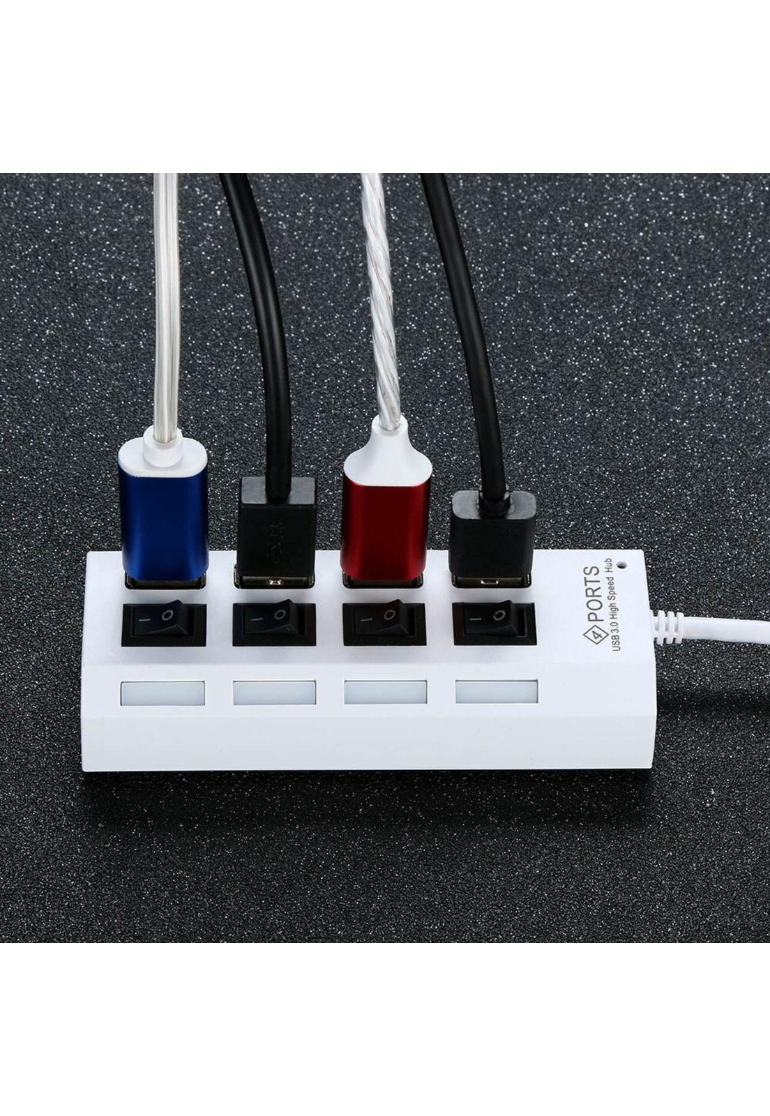 Hub USB 2.0 Switch 4 Puertos Blanco-5