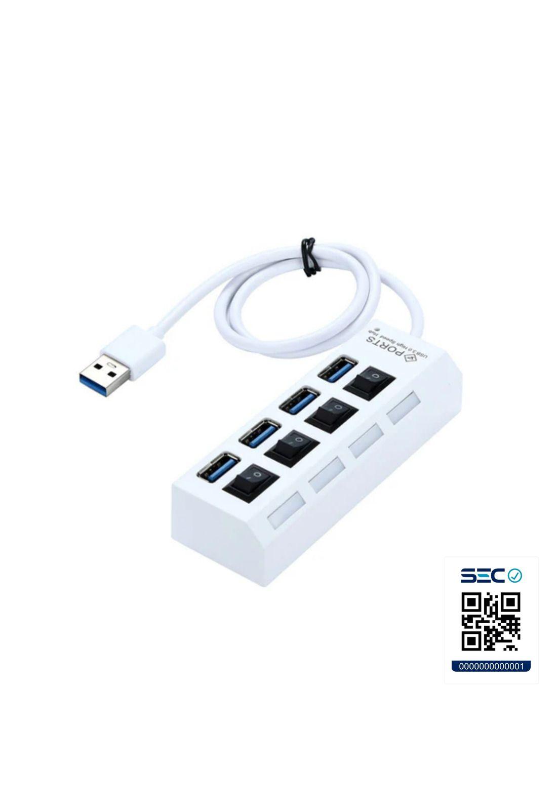 Hub USB 2.0 Switch 4 Puertos Blanco-6