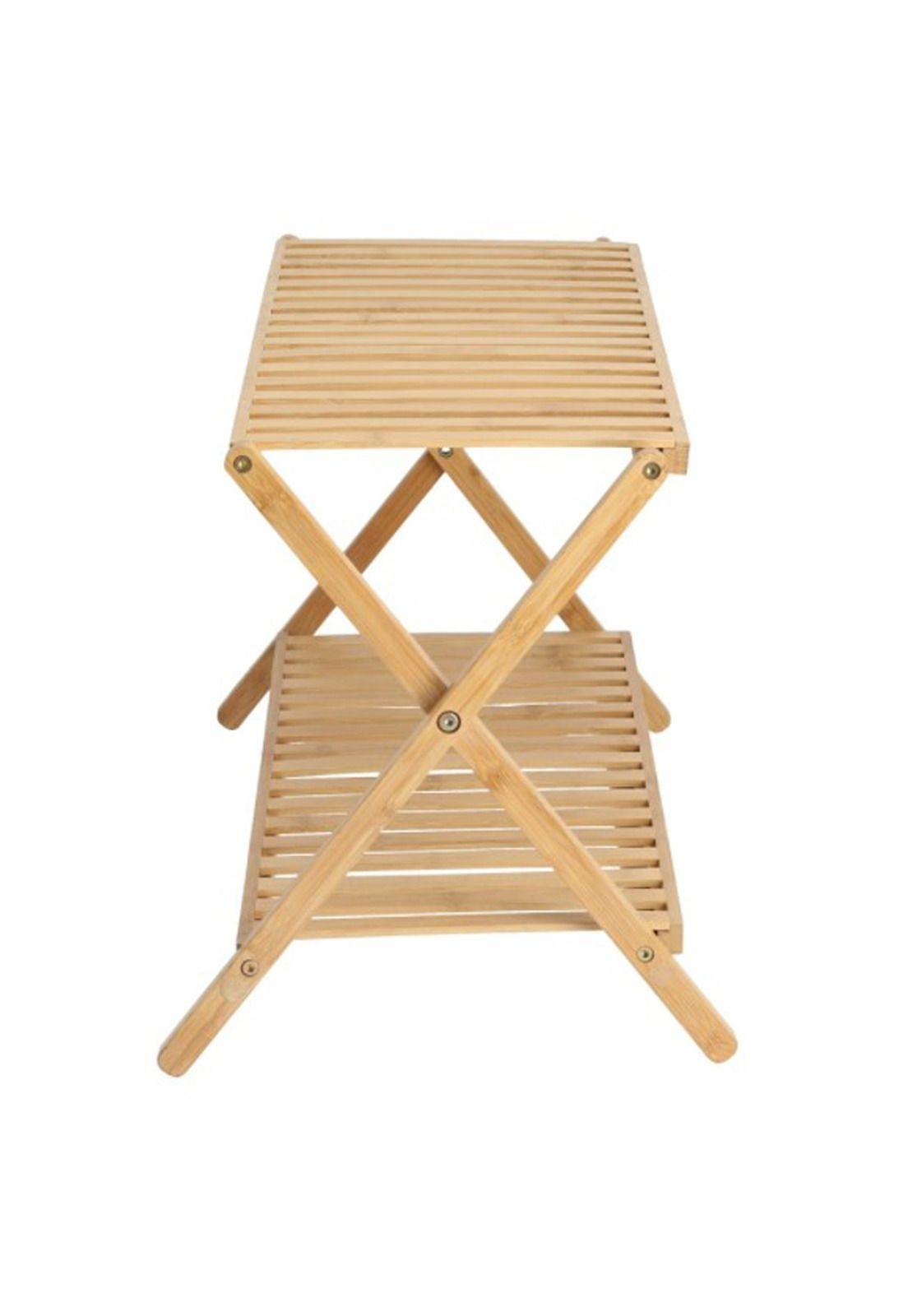 Zapatero Organizador Madera 2 Niveles 66.5x26.5x26.5 CM Café-2