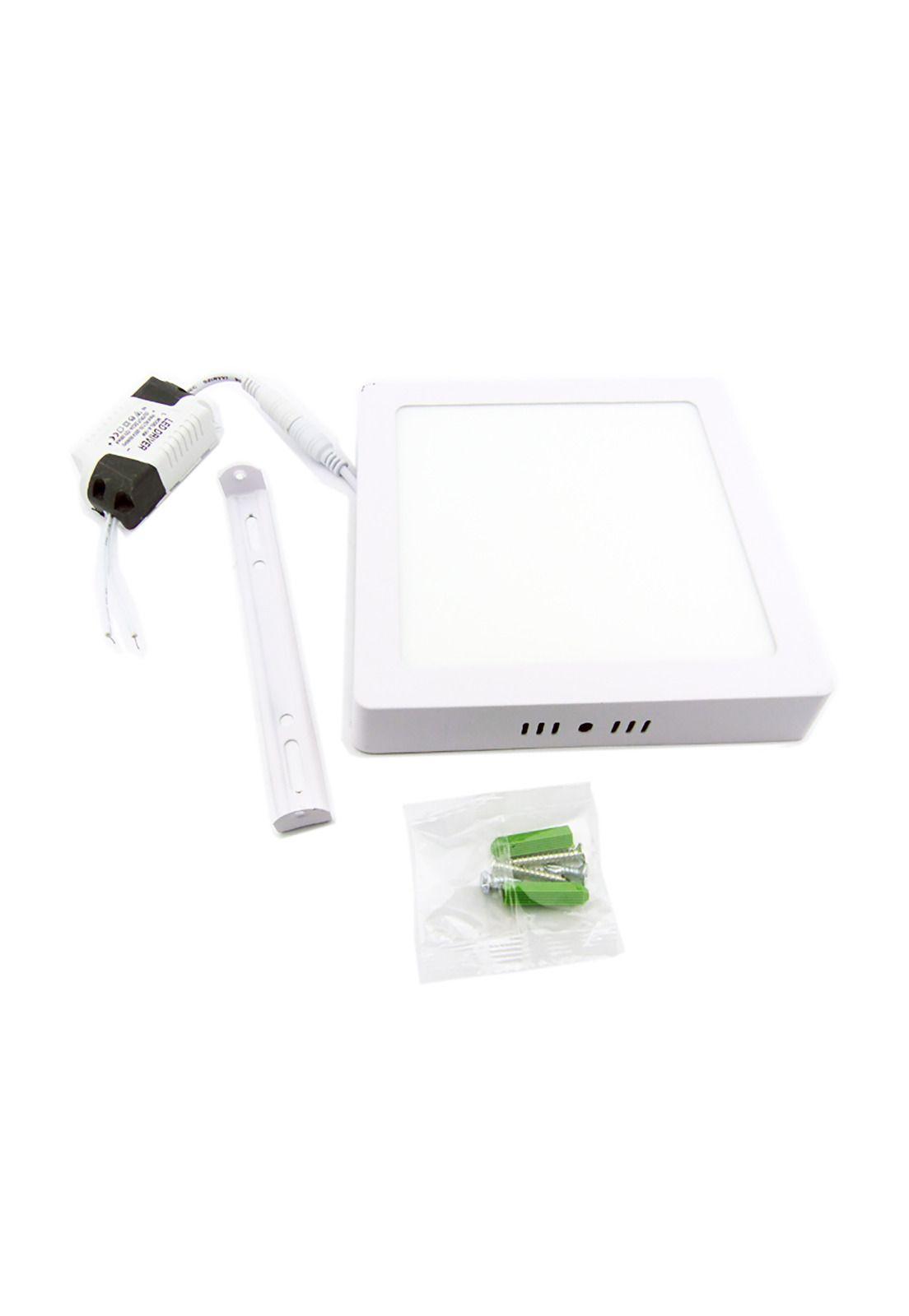 Foco LED Panel 12 Watt Cuadrado Sobrepuesto Luz Blanca-2