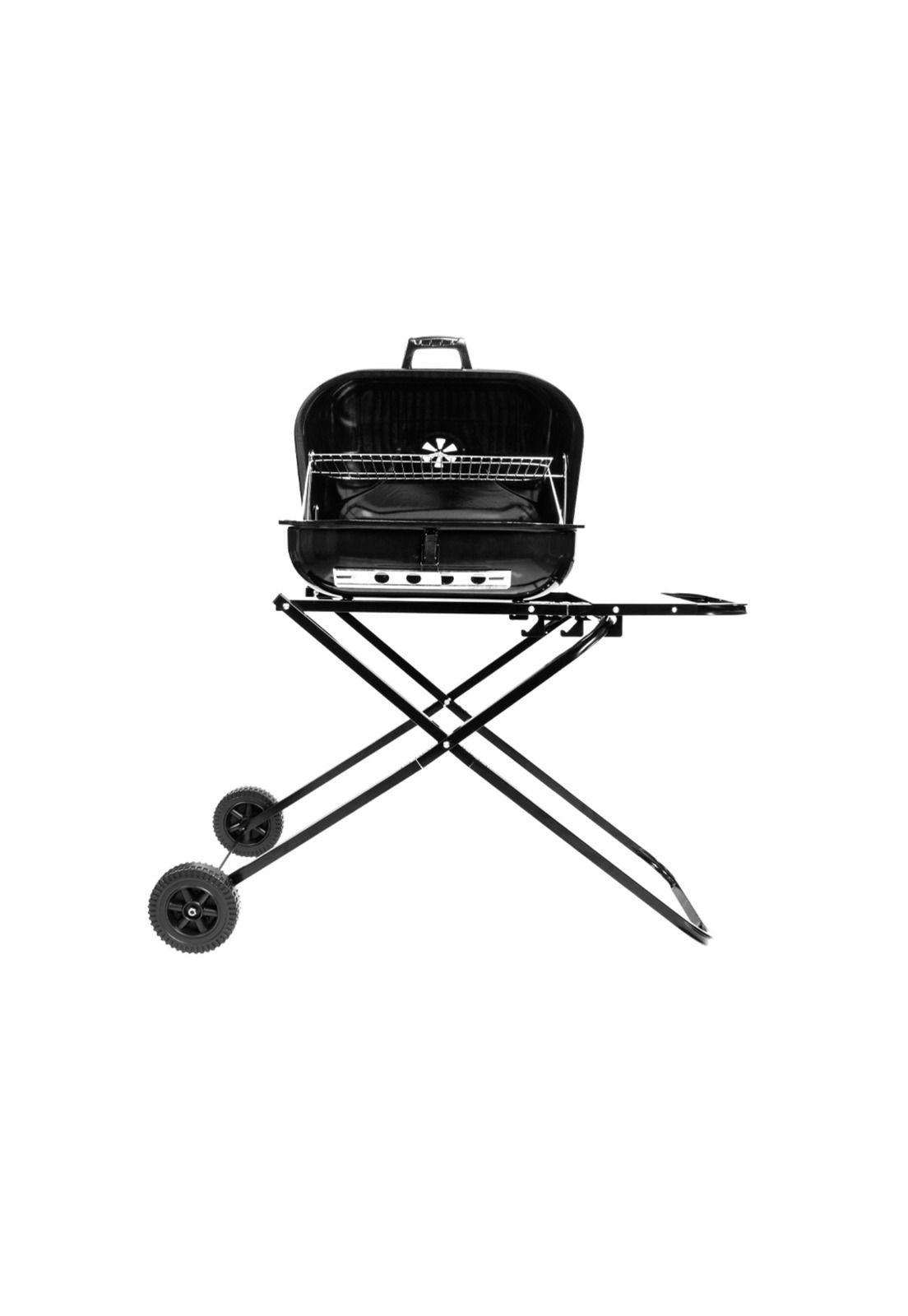 Parrilla Asado Plegable Carbón Tapa Ruedas-3