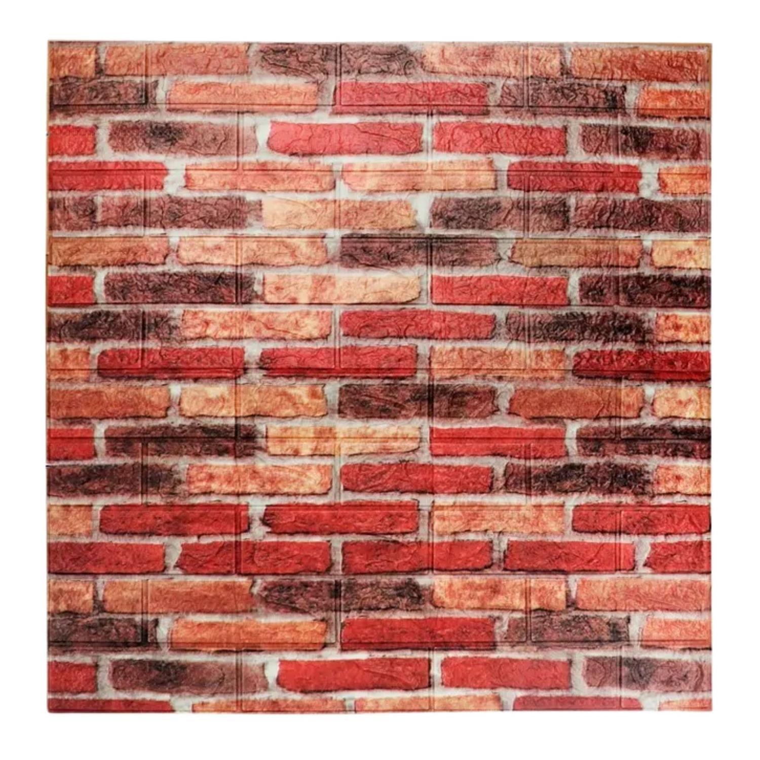 Pack 10 Pegatinas Pared Espuma 3D 70x77 CM Ladrillo-1