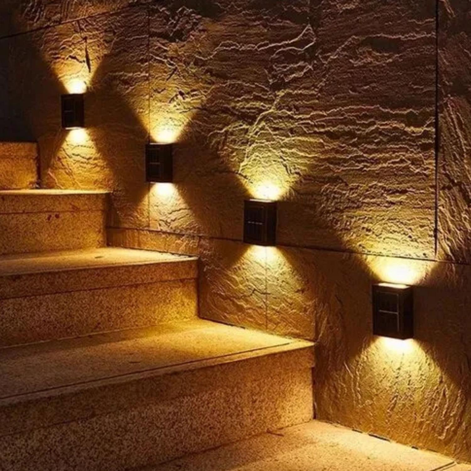 Pack 6 Lamparas Solar LED Decorativas Pared 5 Watt-2