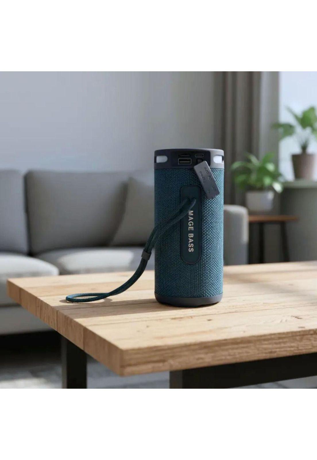 Parlante Bluetooth Recargable Luz RGB/USB/TF/FM Azul-3