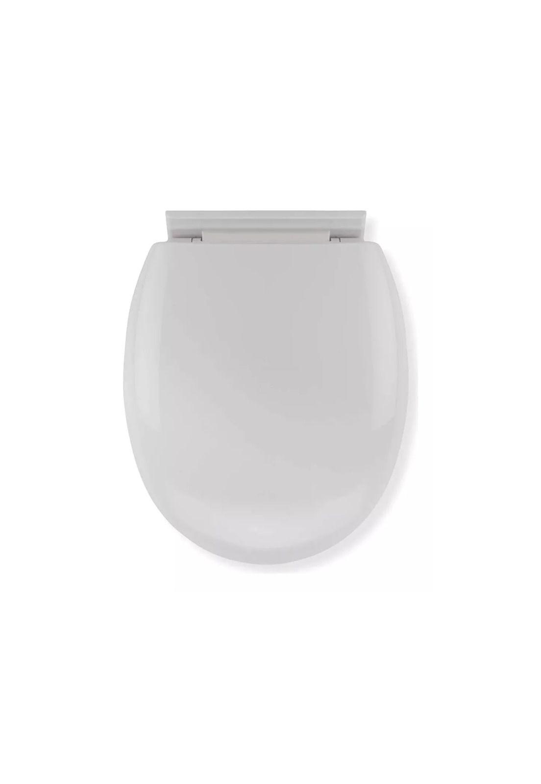 Tapa Baño WC Asiento Inodoro Redondo Universal 6x36x42 CM Blanco-2