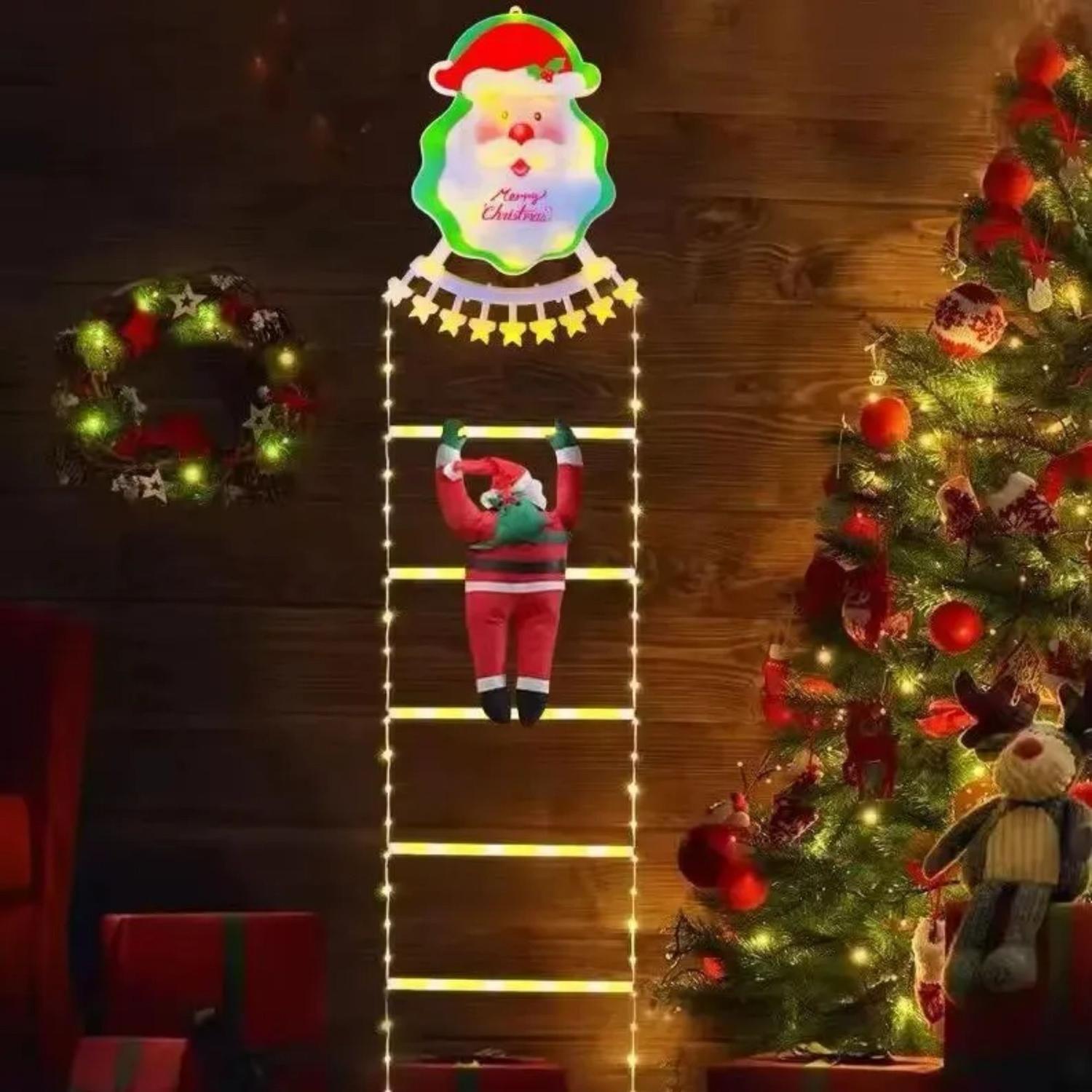 Viejo Pascuero Escalera Luces LED Solar 1.60 CM Amarillo-2