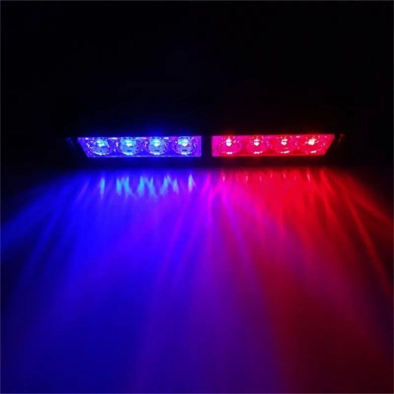 Baliza Parabrisa Luz Estroboscópica LED Azul Rojo 12 V-4