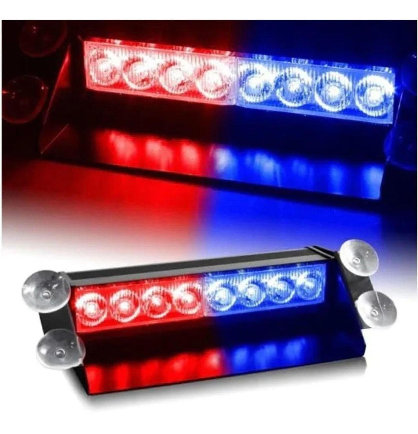 Baliza Parabrisa Luz Estroboscópica LED Azul Rojo 12 V-5