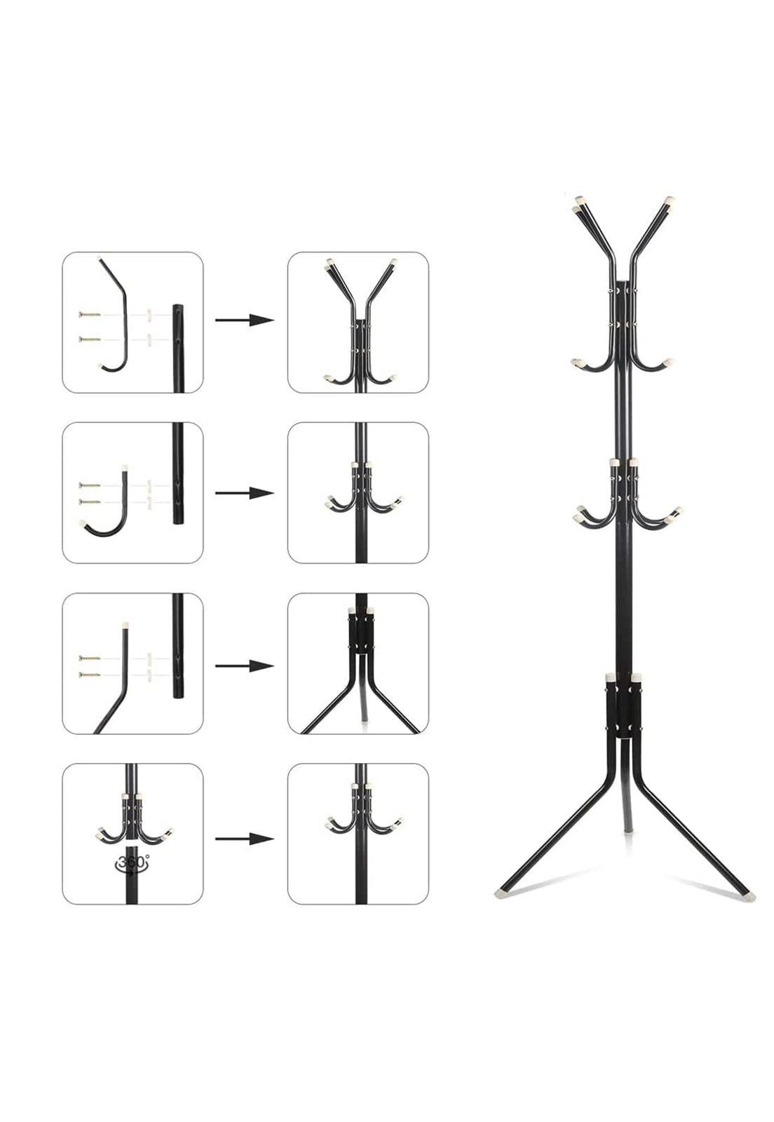 Colgador Perchero Metálico Trípode Negro 165 CM x 42 CM-3
