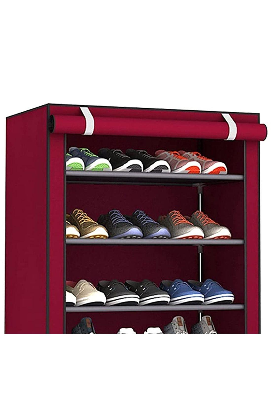 Zapatero Organizador Hogar Tela 5 Niveles 92x60x30 CM Red Wine-2
