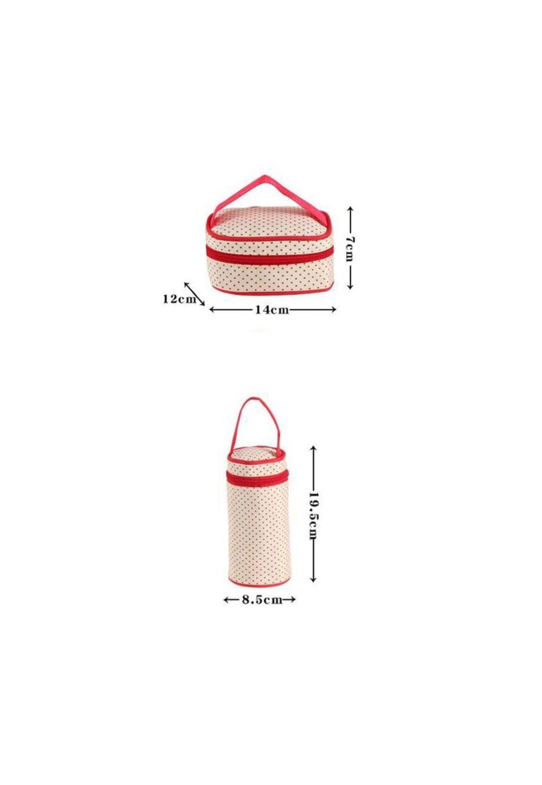 Set Bolso Maternal 5 Piezas Mudador Rojo-4