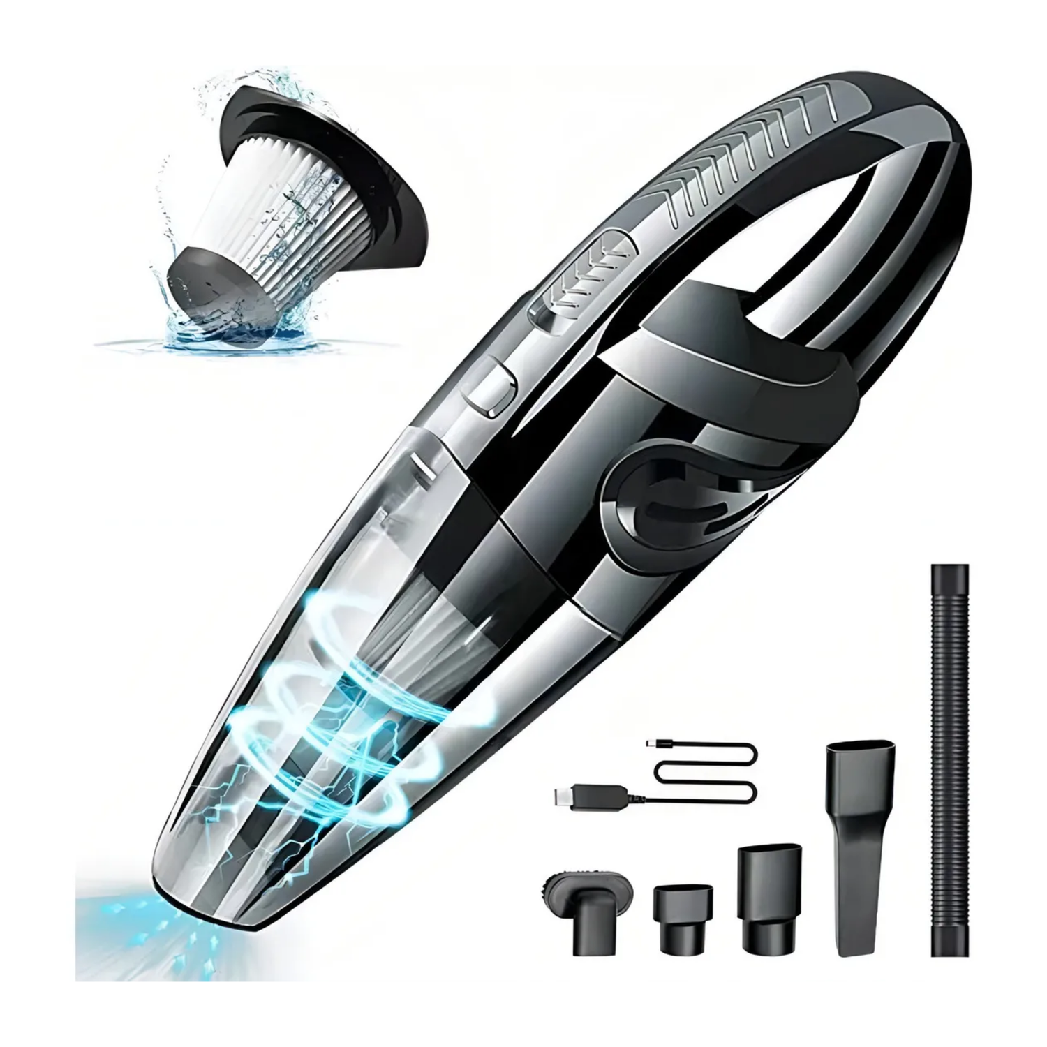 Aspiradora Mano Portatil Electrica Manual 120 Watt-2