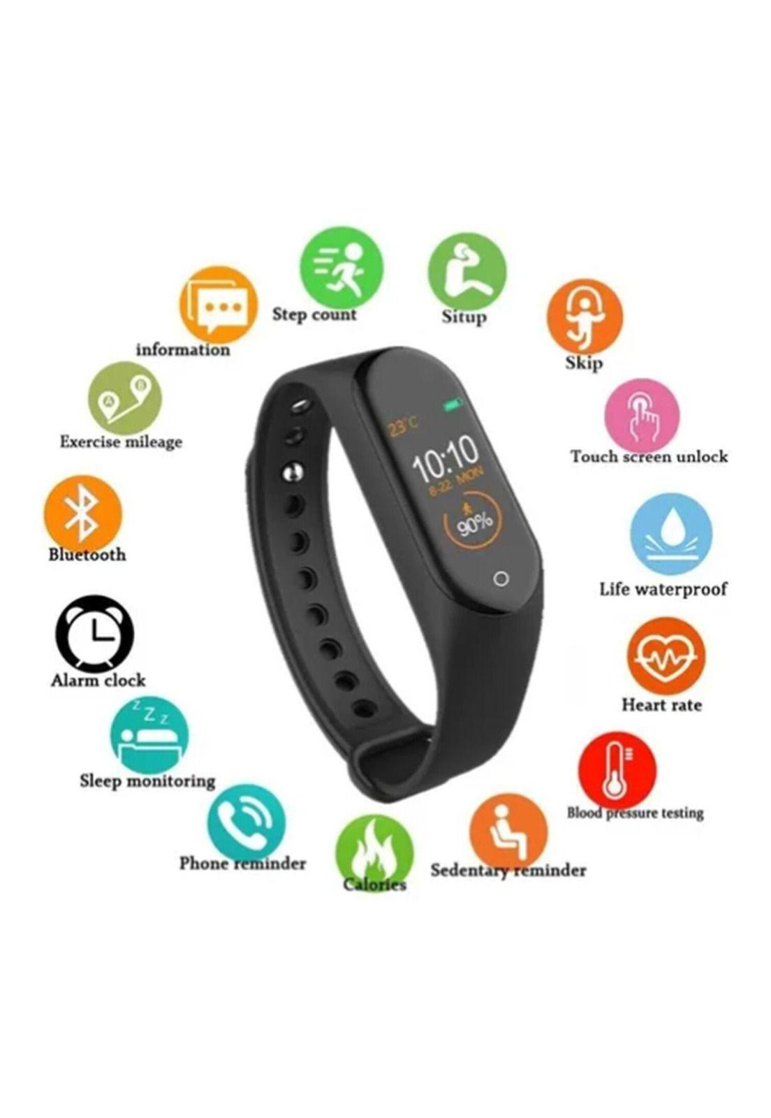 Reloj Inteligente Smart Band Bluetooth Negro-4