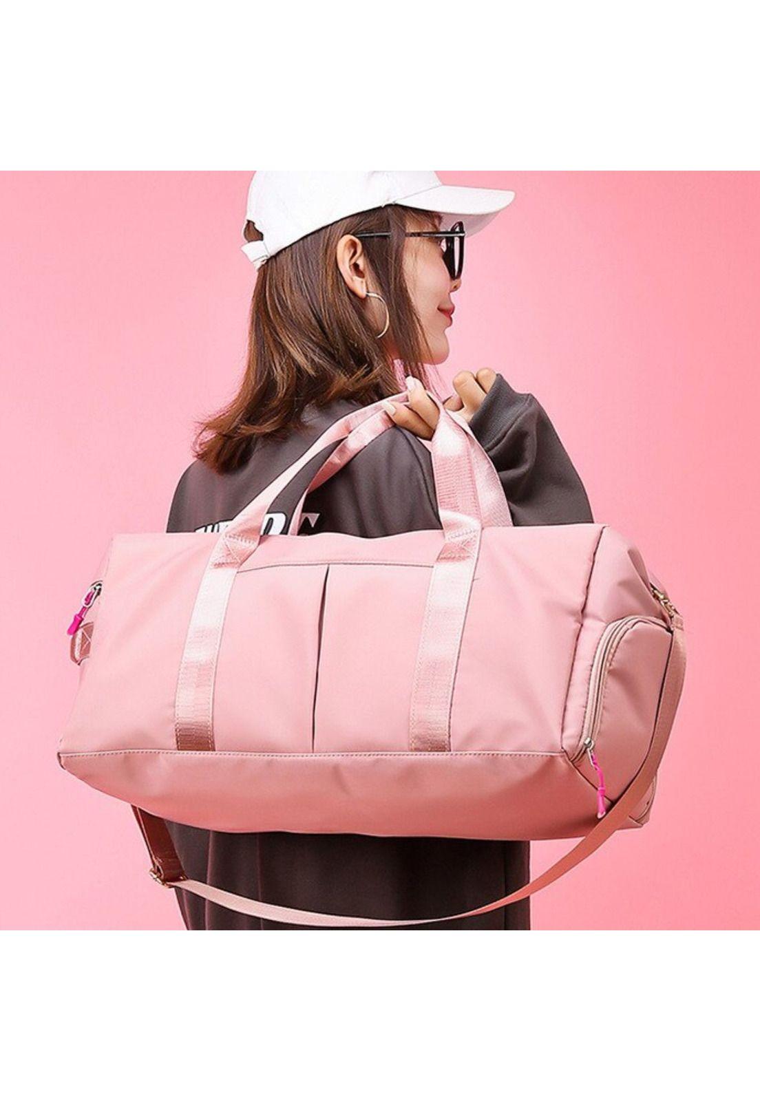 Bolso Duffel Viaje Deportivo Gimnasio Fitness 35 LT Rosado-2