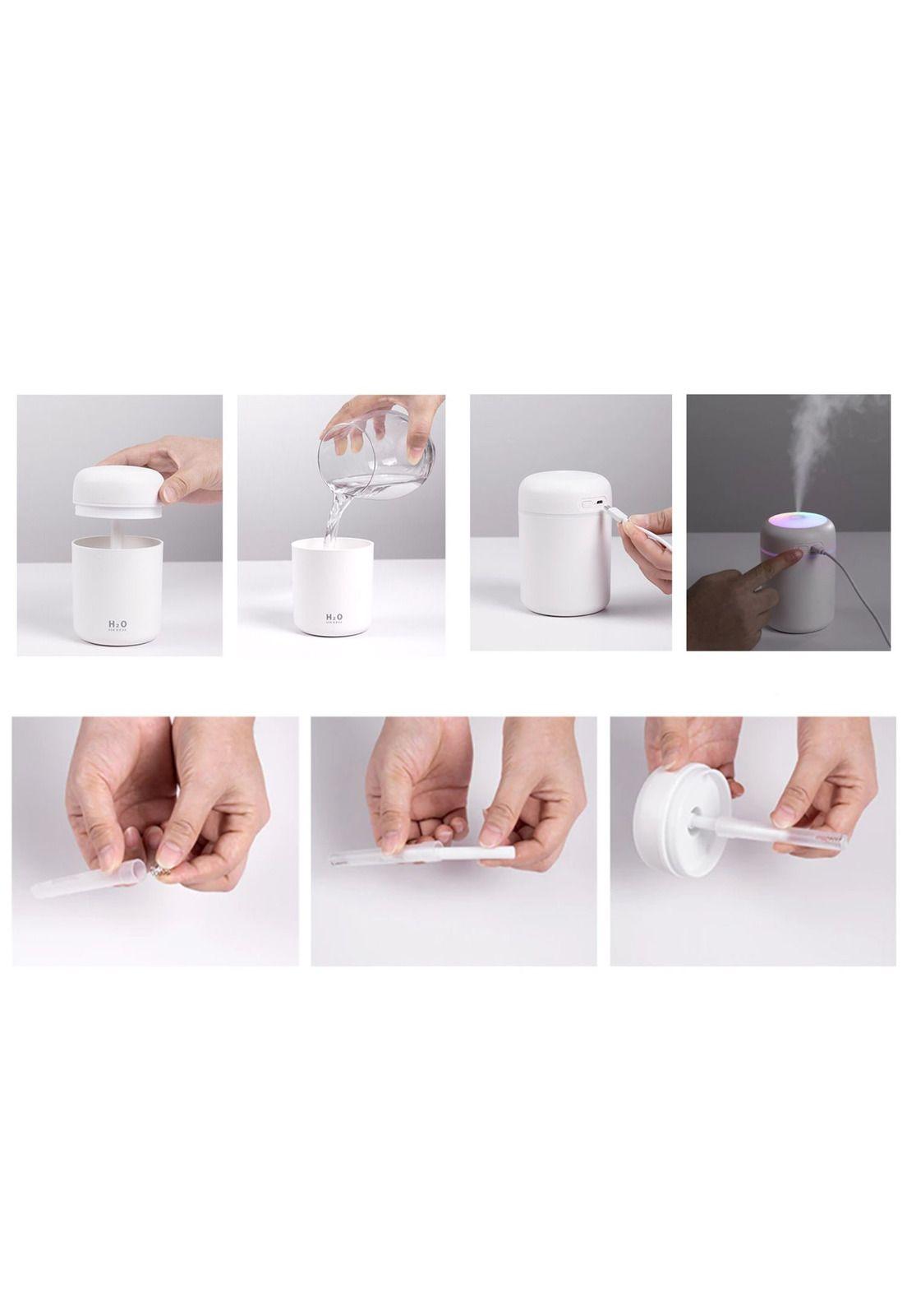 Humidificador ultrasónico Blanco 300 ML-4
