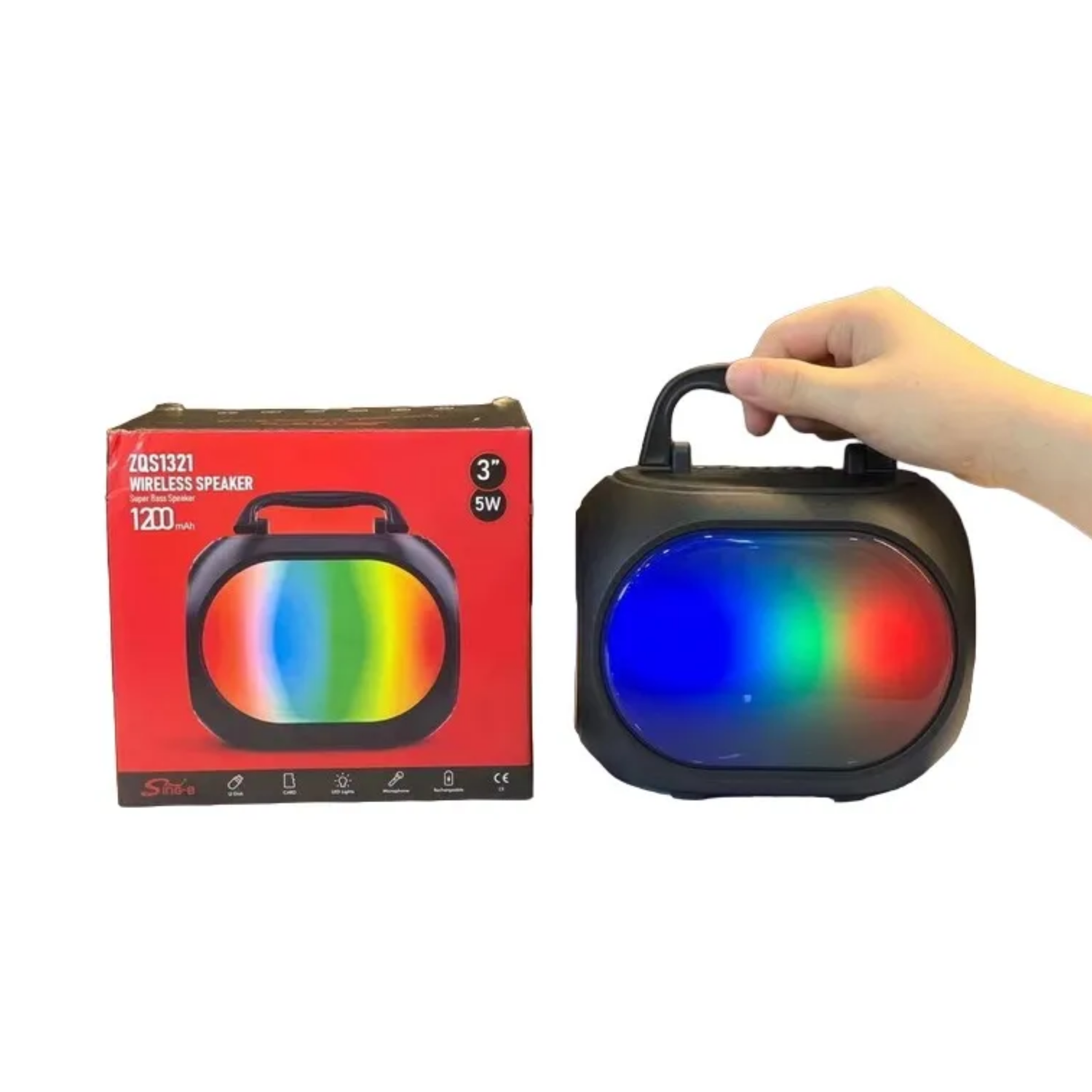 Parlante Mini Radio Bluetooth Portátil 5 Watt Negro-4