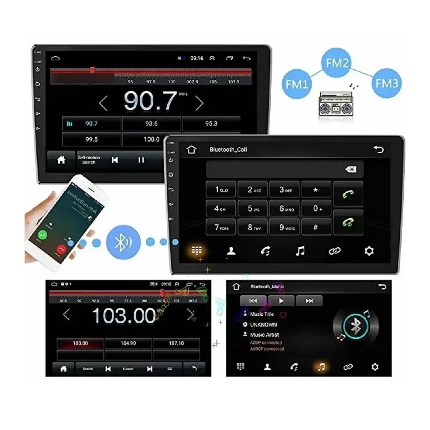 Reproductor Radio Automóvil Android 8.1 2016-2021-3