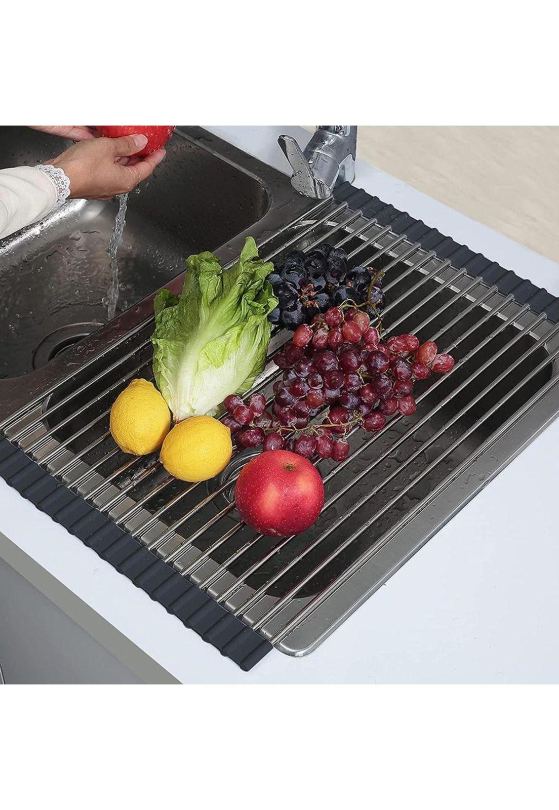 Escurridor Metálico Agua Verduras Multiuso Cocina-5