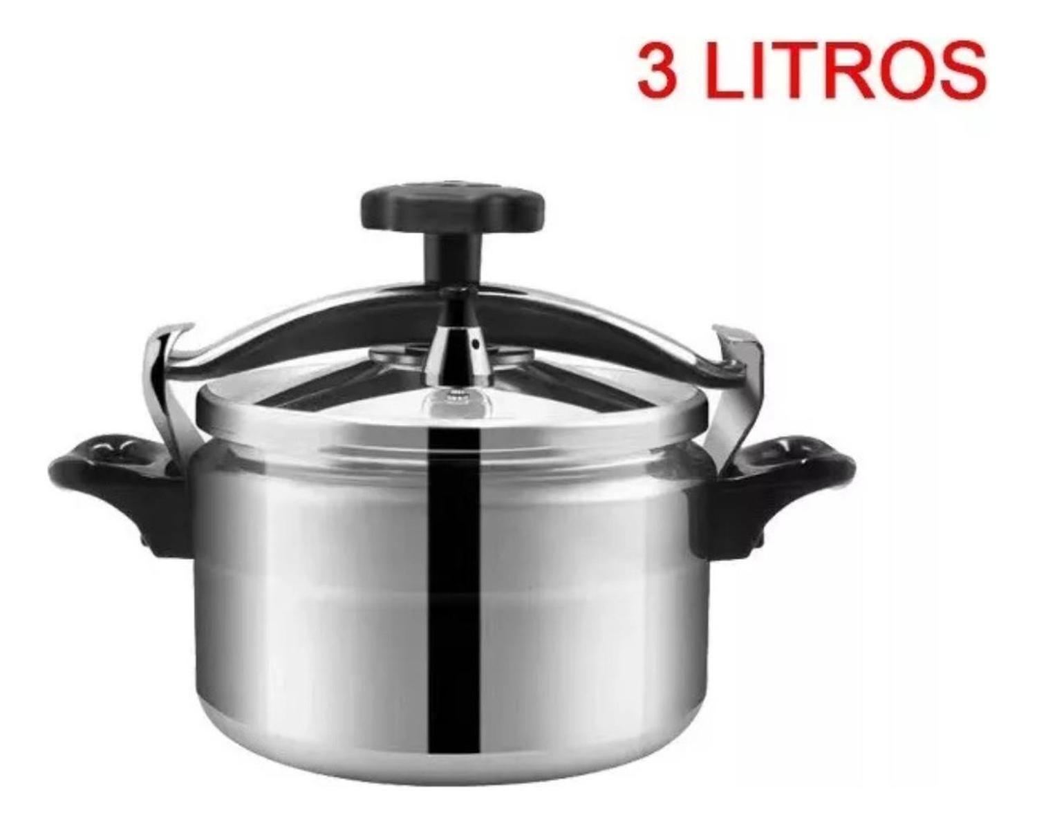 Olla Presión Aluminio Dlx 3 Litros Plateado-2