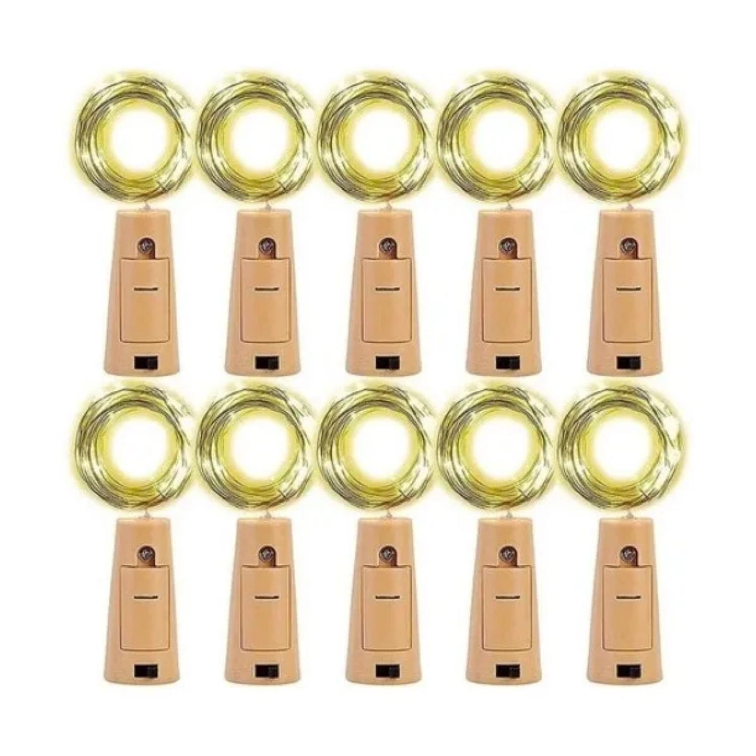 Pack 10 Luces LED Corcho Hada Luz Calida 2 MTS-0