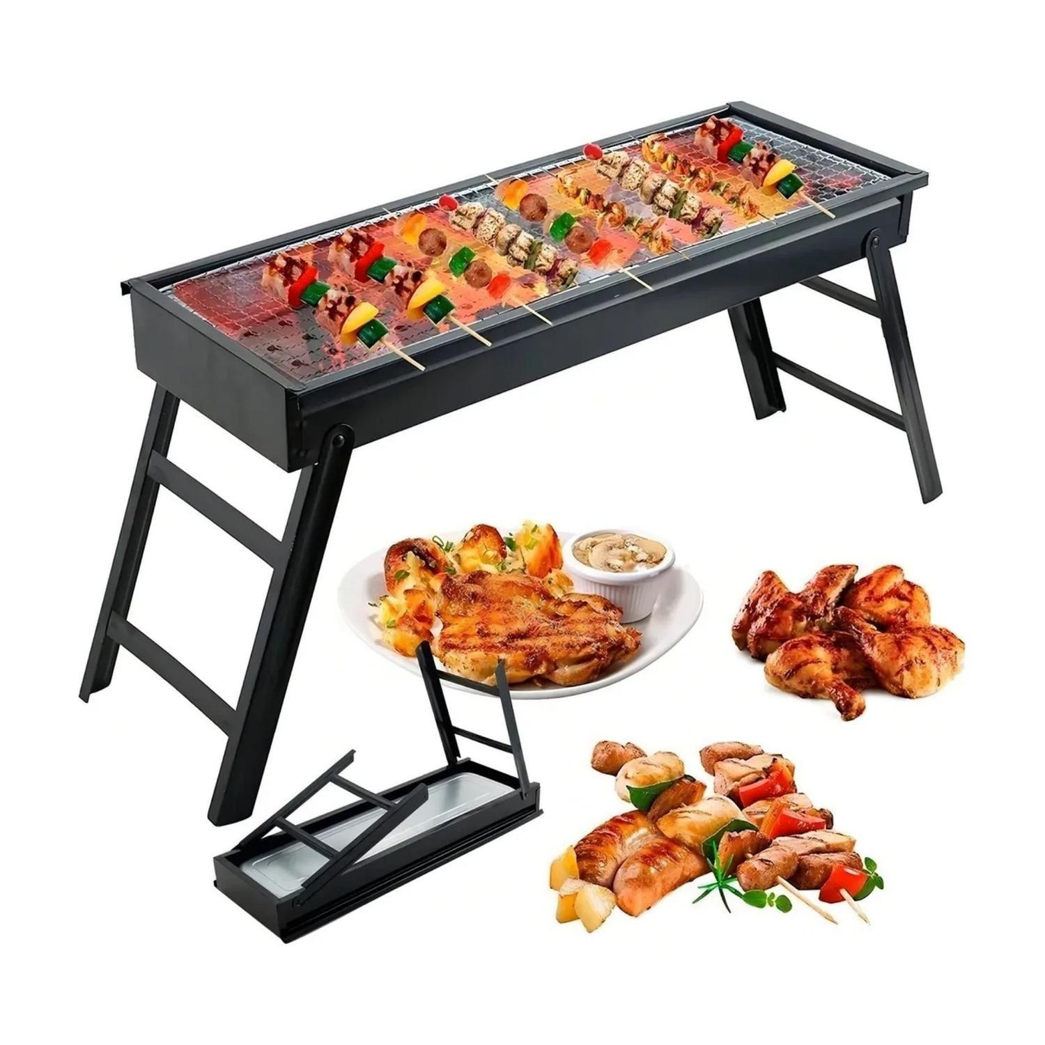 Parrilla Carbón Portátil Plegable 22x33x22 CM-2