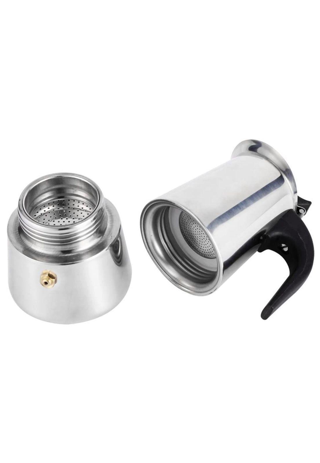Cafetera Italiana Acero Inoxidable 2 Tazas 110 ML-2