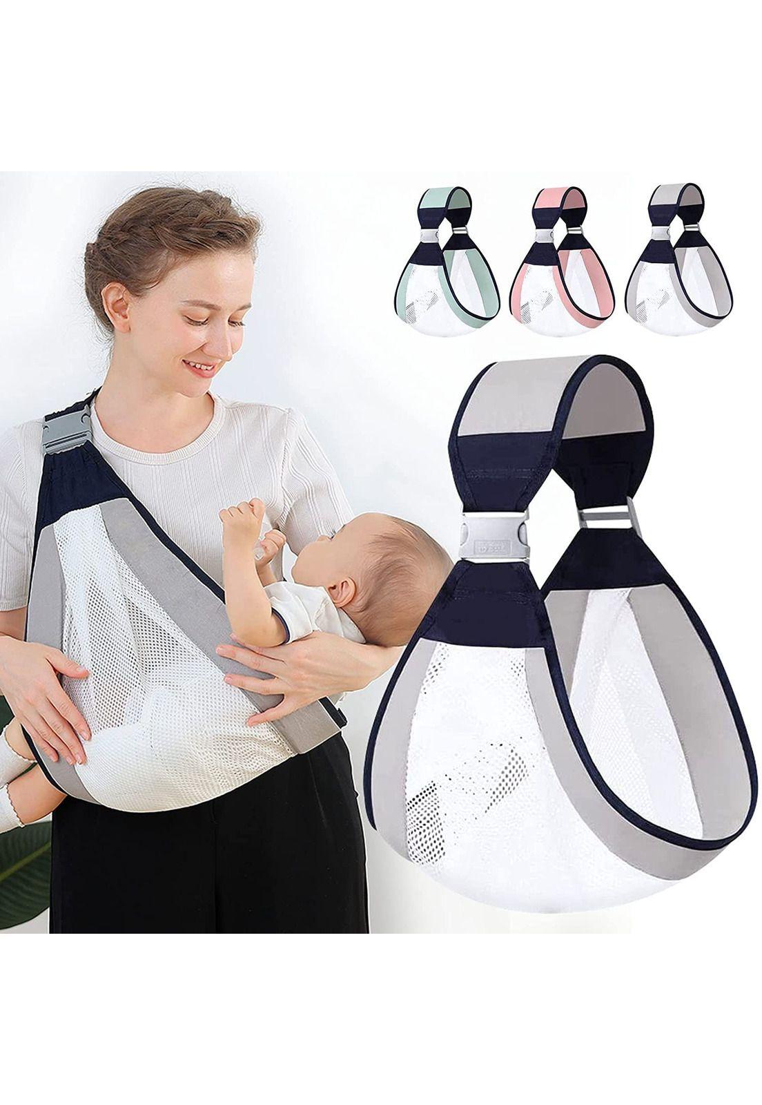 Porta Bebé Fular Canguro Ergonómico Gris-3