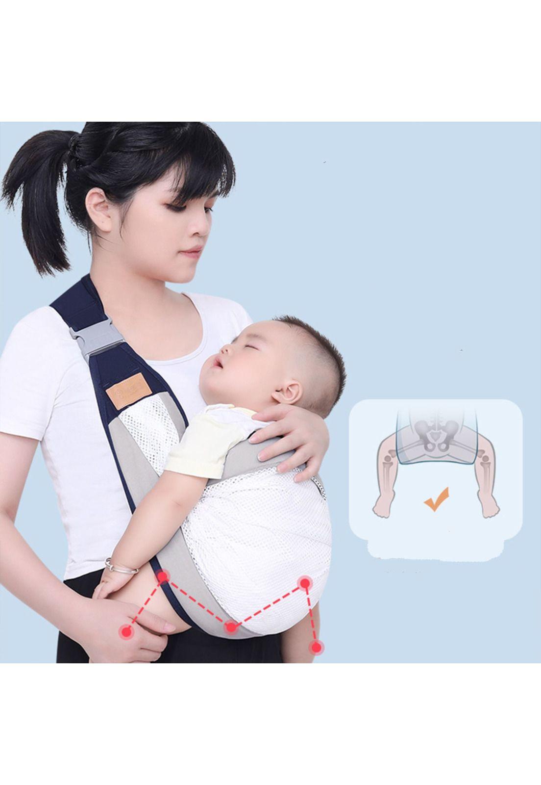 Porta Bebé Fular Canguro Ergonómico Gris-9
