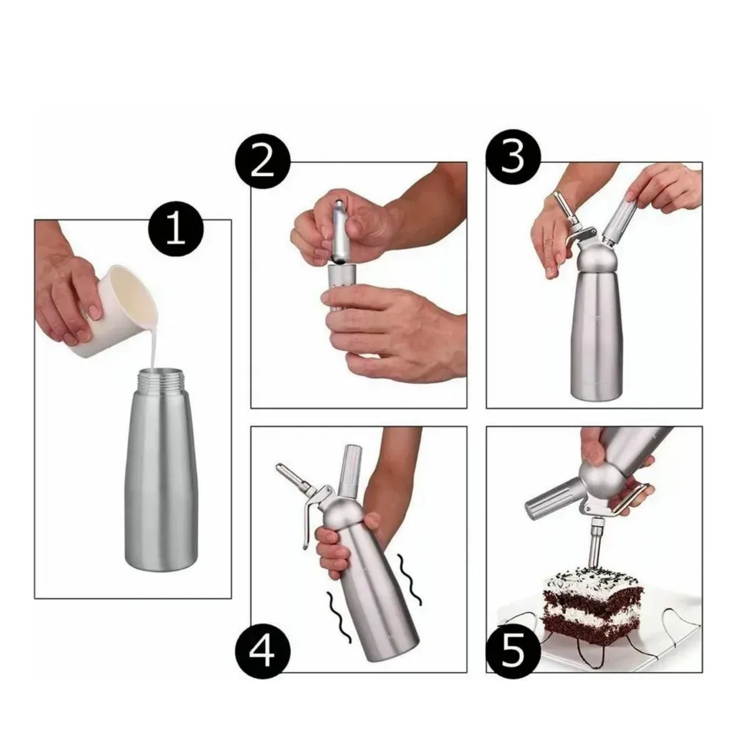 Dispensador Sifon Salsas Crema Batida 500 ML-4