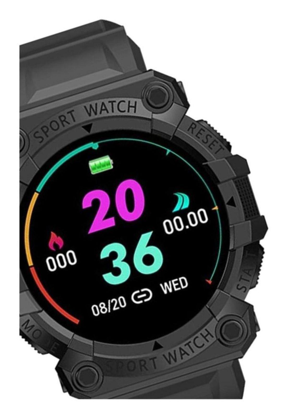 Reloj Smart Band Carga USB Deportivo Negro-2