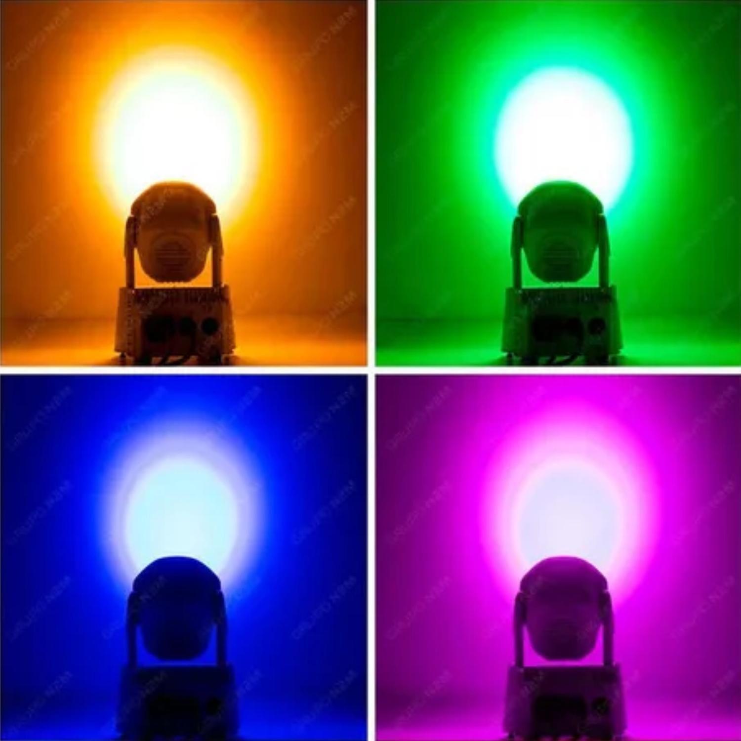 Pack 4 Focos LED Móvil Robótico Fiesta Discotheque Colores 220V-4