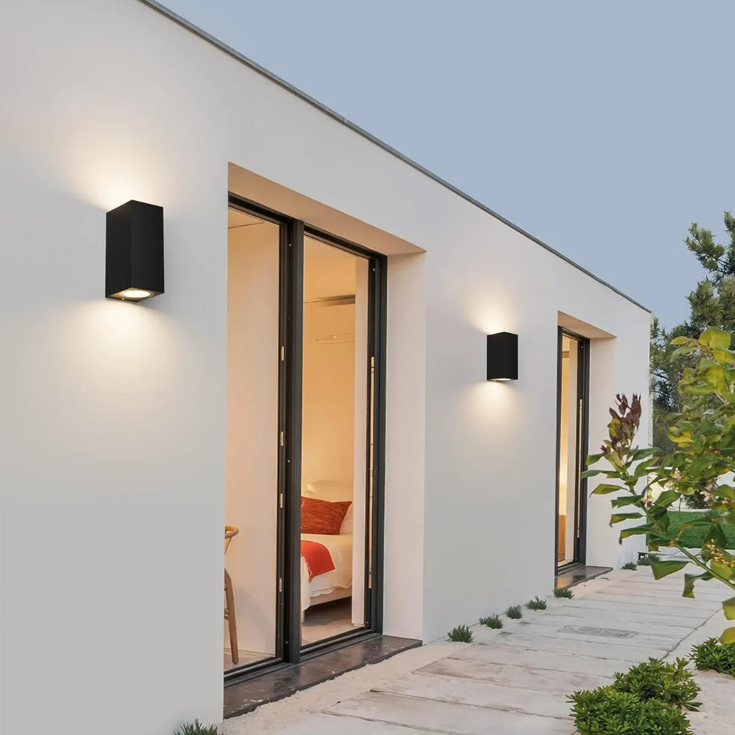 Luz Cálida LED Moderna Aplique Exterior-4