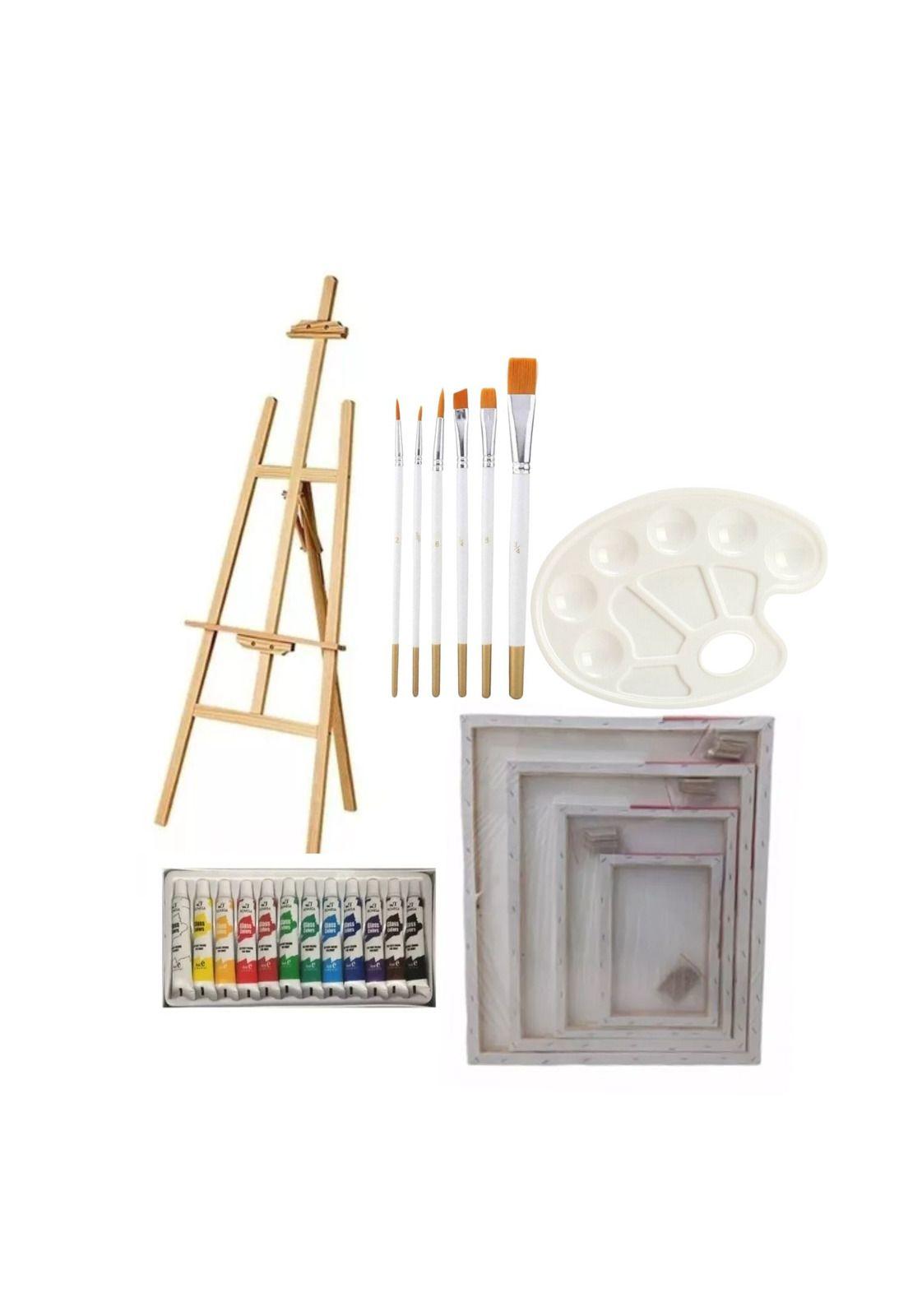 Set Arte Pintura Acrílico Atril 120 CM Madera-0