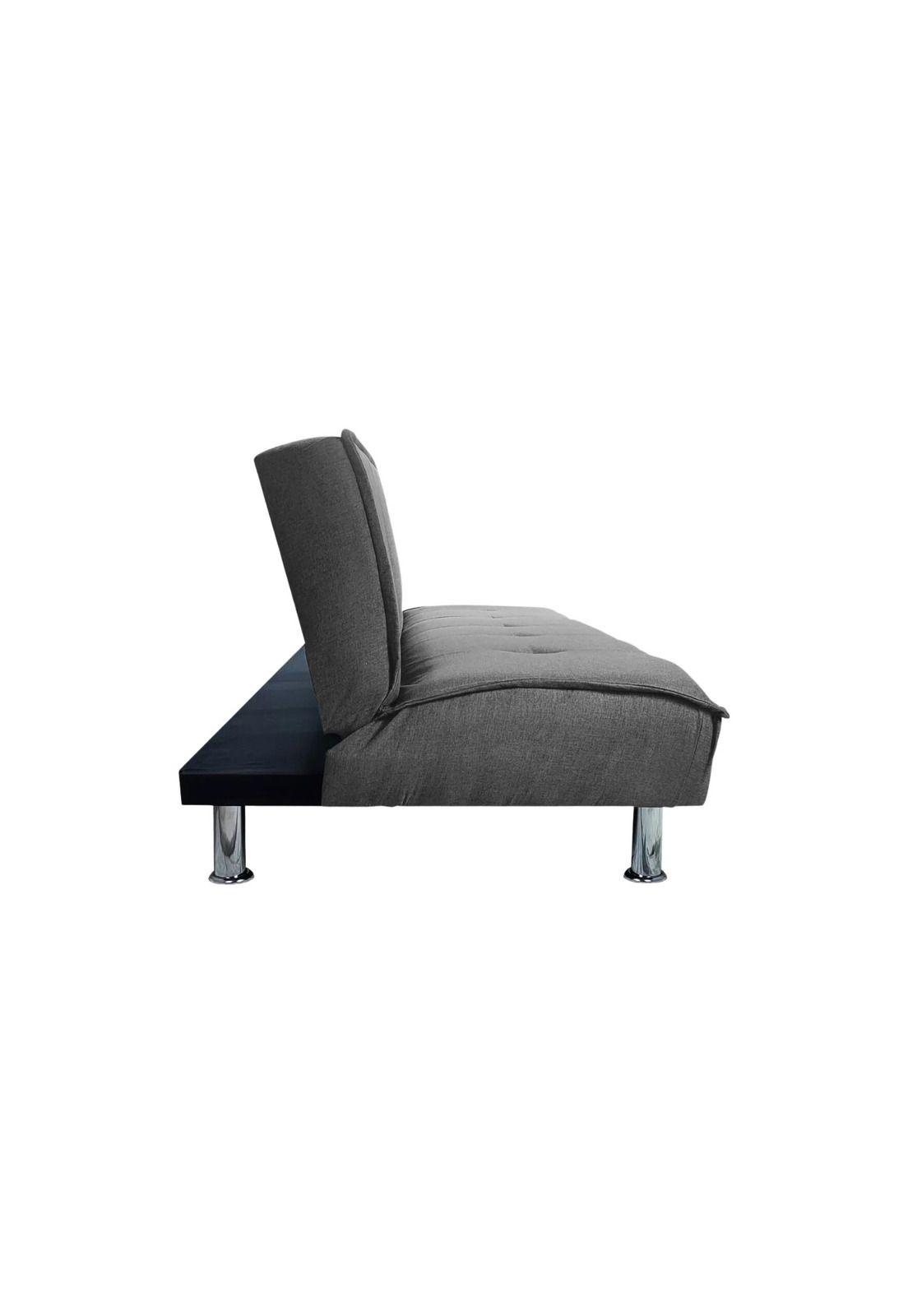 Futón Sofá Cama Ajustable 170x50x40 CM Gris-2