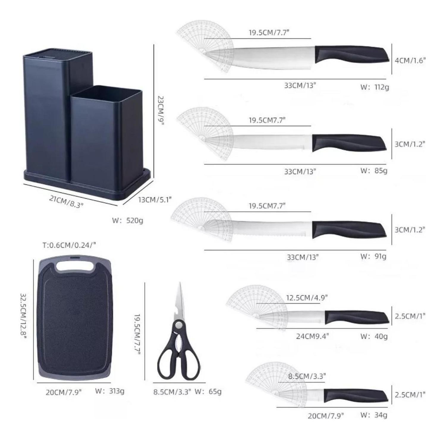 Set 19 Utensilios Cocina Silicona Acero Inoxidable Negro-2