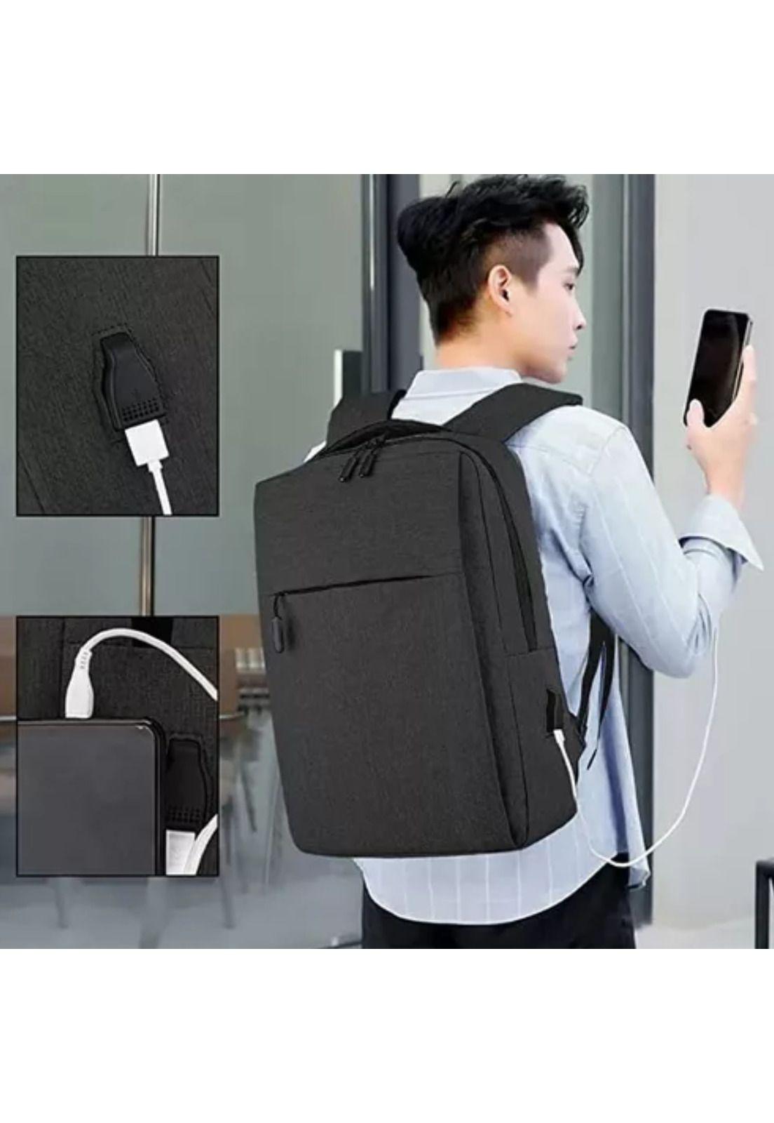 Mochila Notebook Impermeable Puerto USB 20-35 LT Negro-4