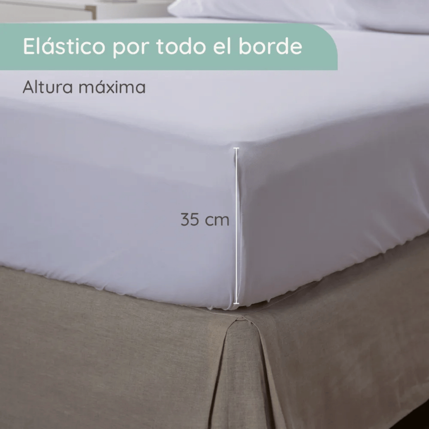 Sabanas Colchón Super King Microfibra 300 Hilos Blanco-3