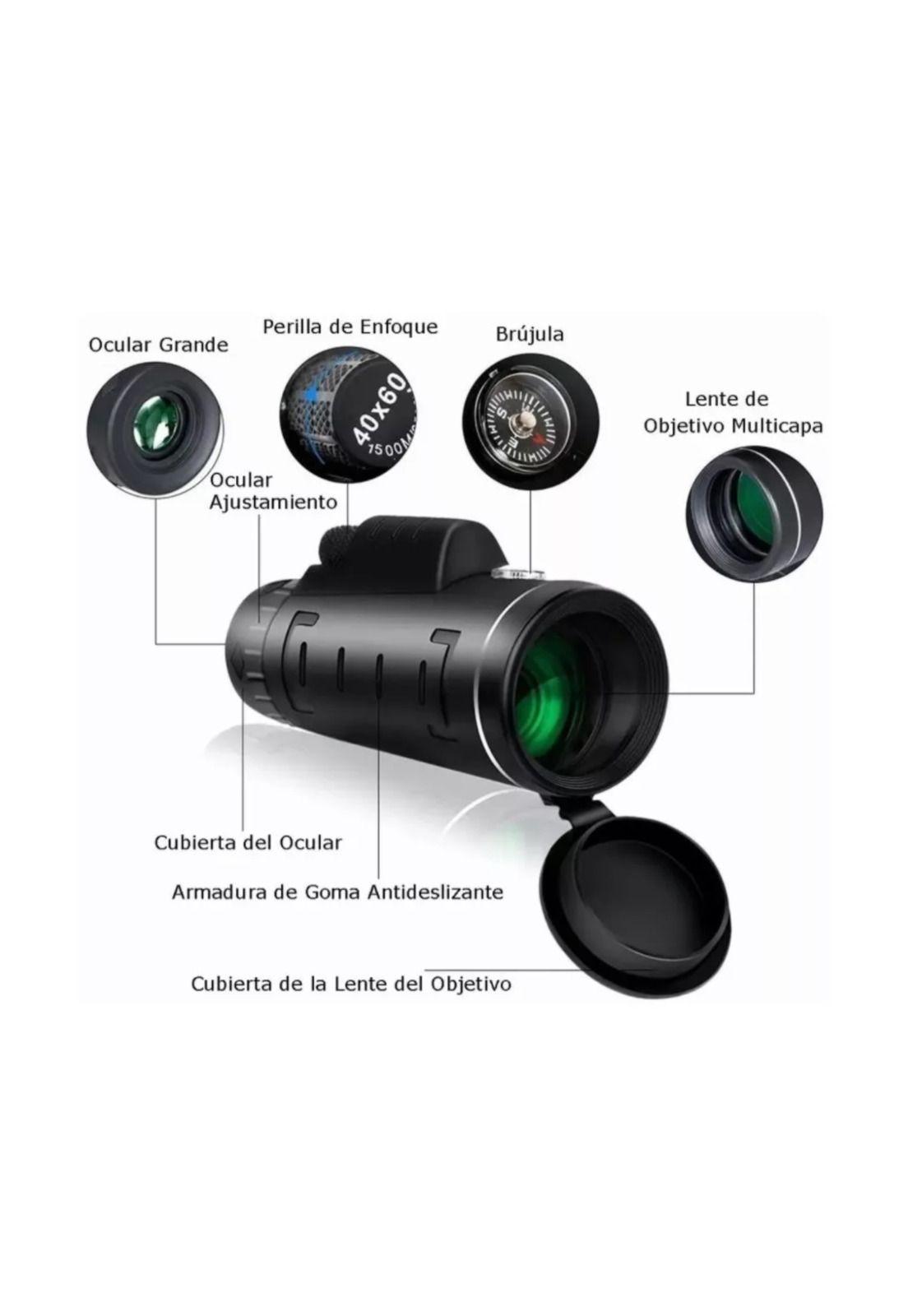 Telescopio Monocular Portátil Exteriores HD Brújula-3