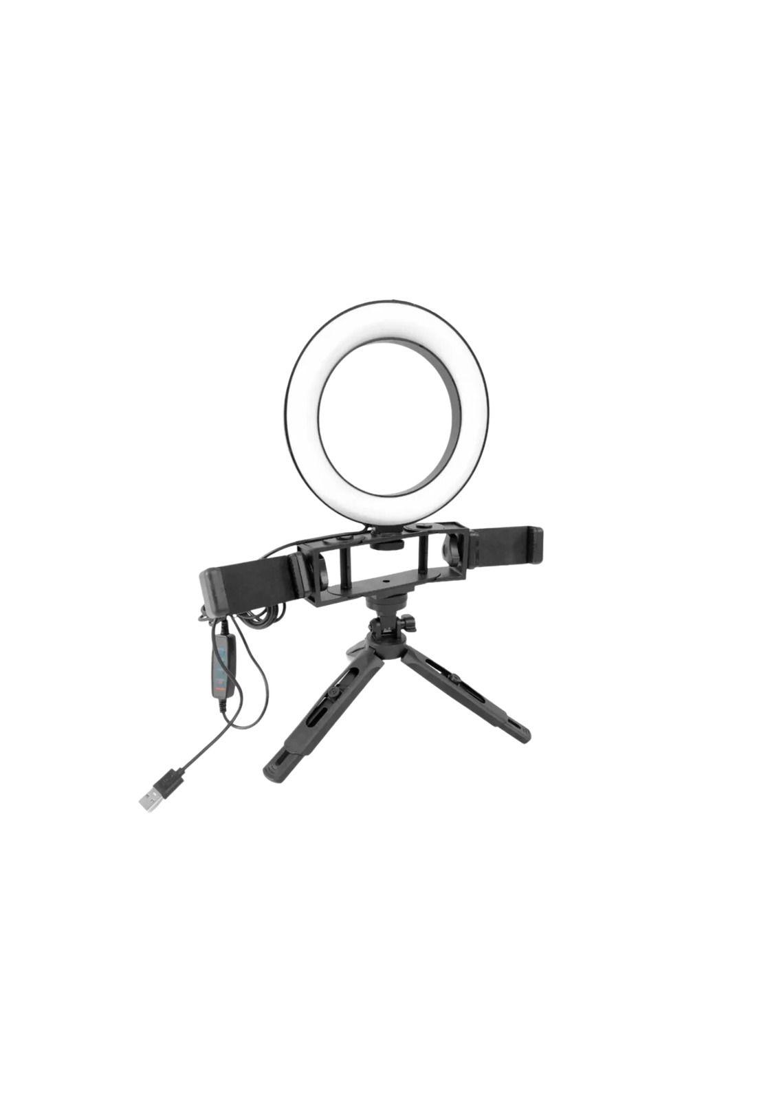 Aro Luz LED Trípode Multi Posición Fill Light Doble Celular-0