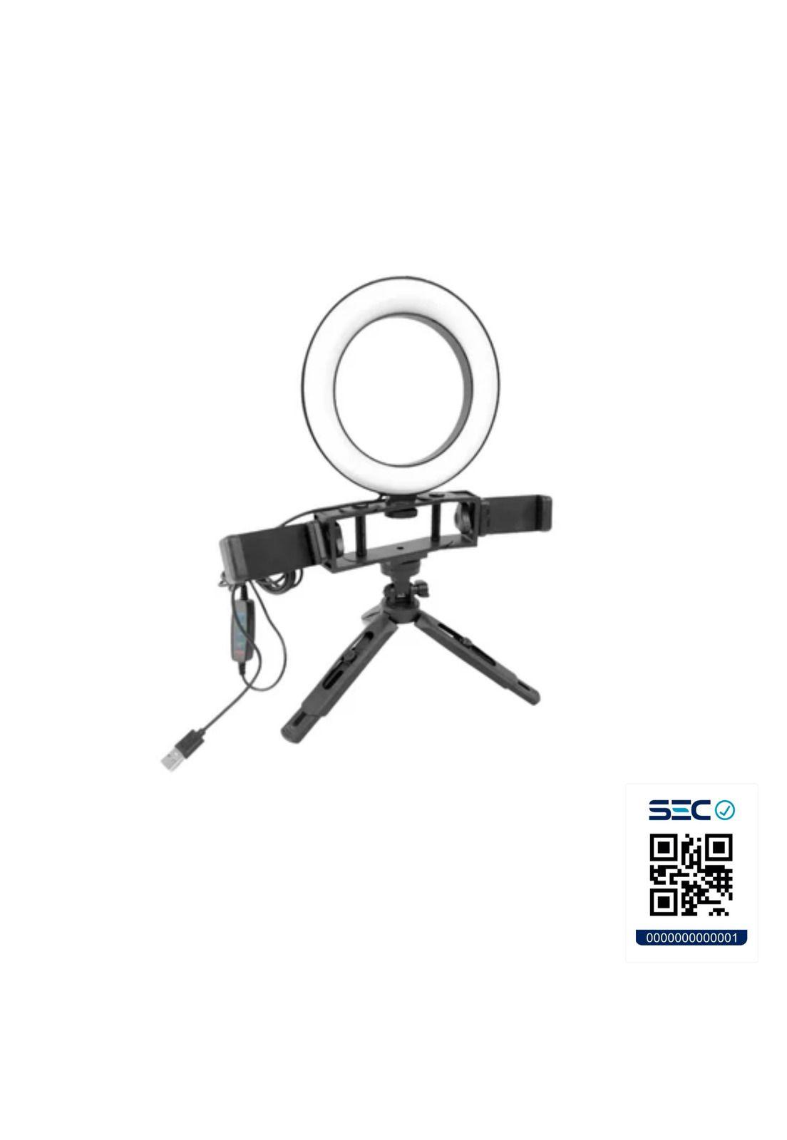 Aro Luz LED Trípode Multi Posición Fill Light Doble Celular-3