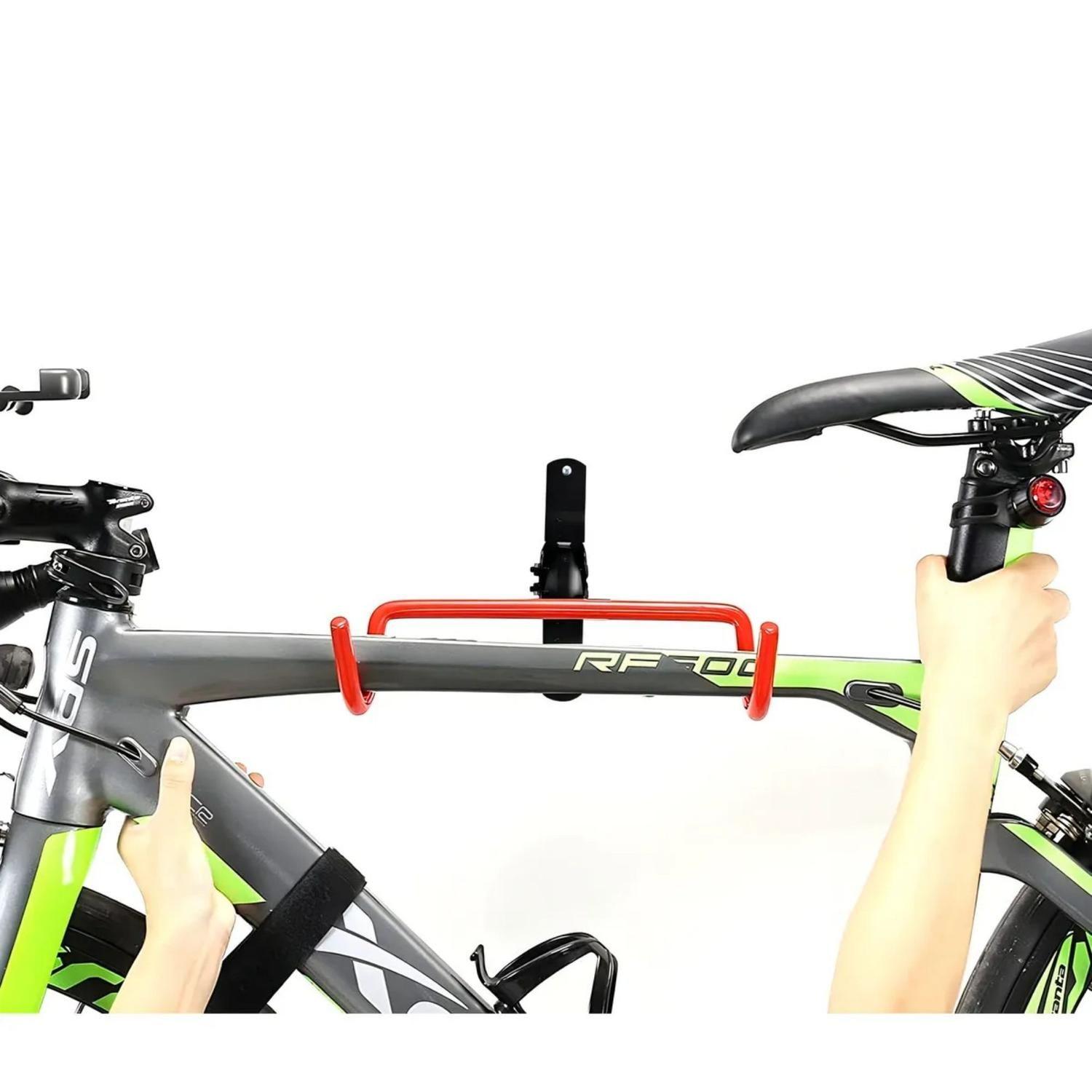 Gancho Bicicleta Soporte pared Acero 20x4x28,5 CM Rojo-4