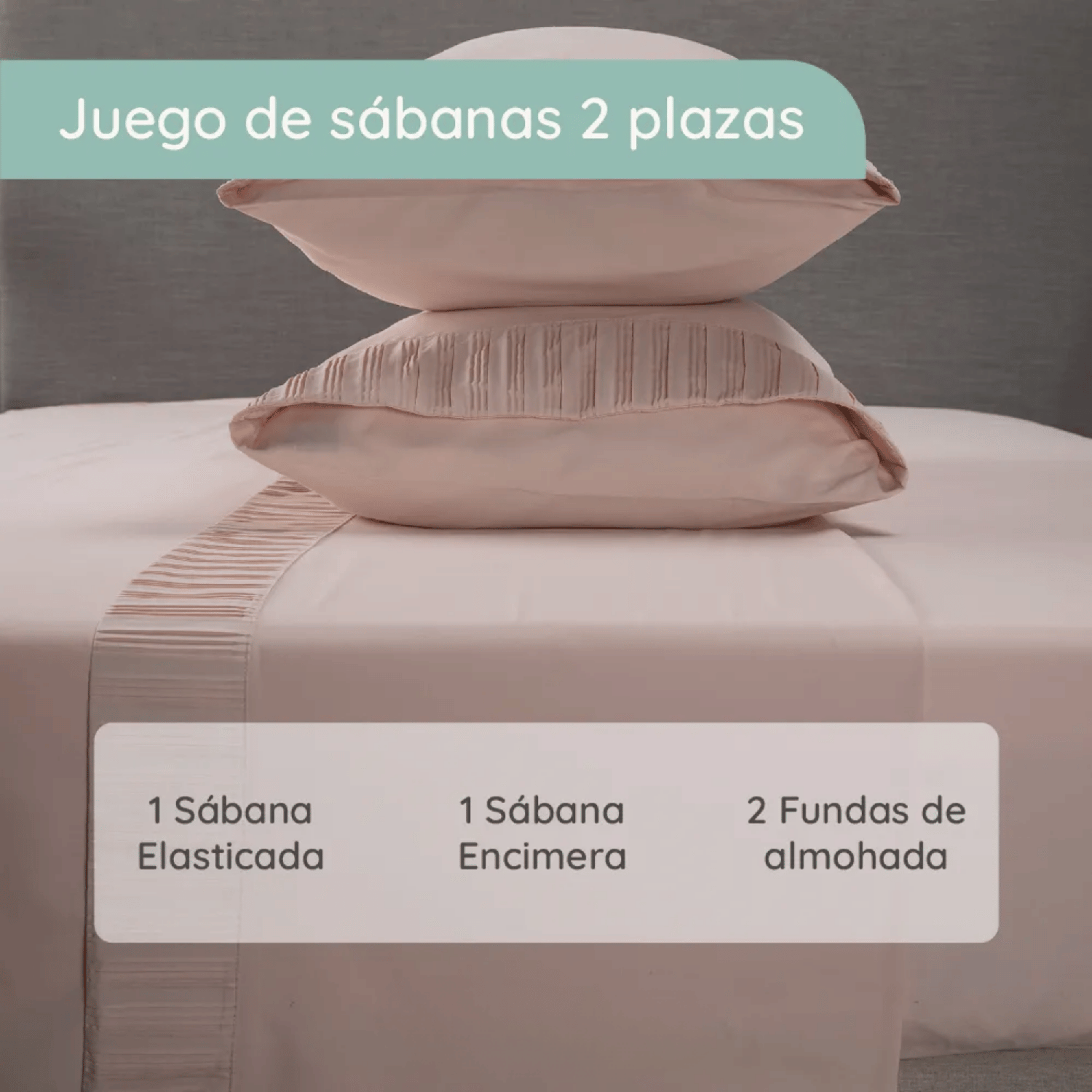 Sabanas 2 Plazas Microfibra 300 Hilos Azul Rosado-4