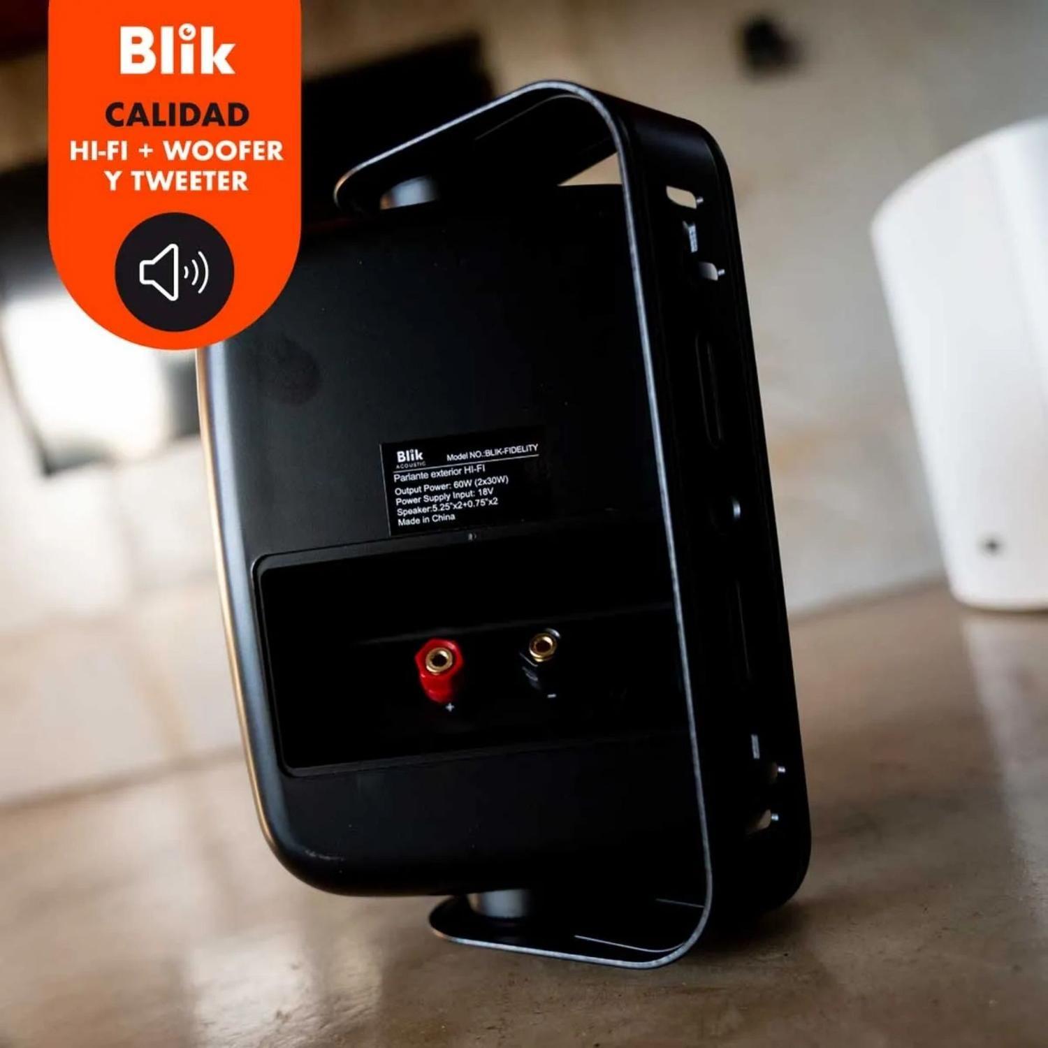 Pack 2 Parlantes Instalación Activos Bluetooth Fidelity Blik 60 Watt Negro-2